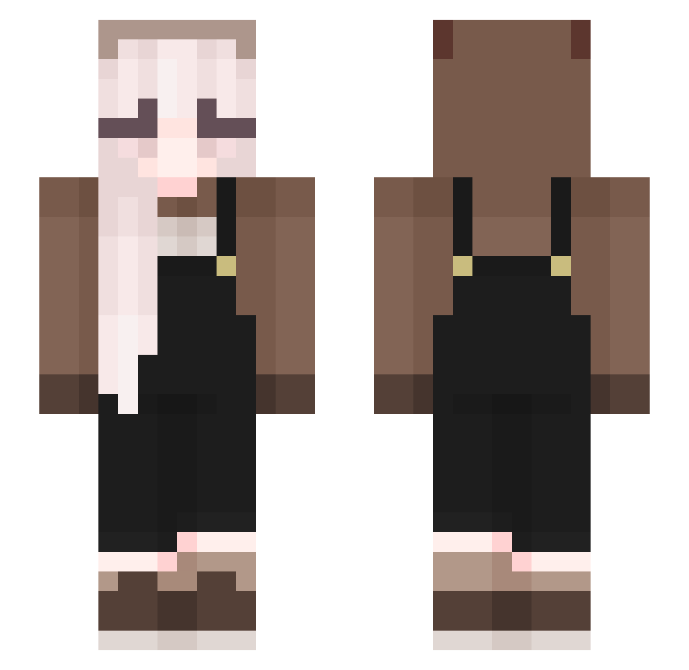 Wiktoriia Minecraft skin, front and back view