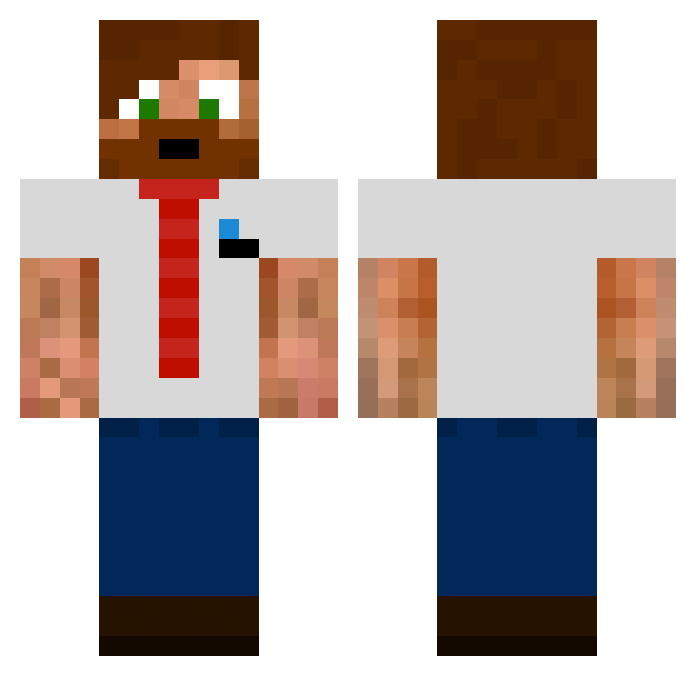 Isse_Kisse11 Minecraft skin, front and back view