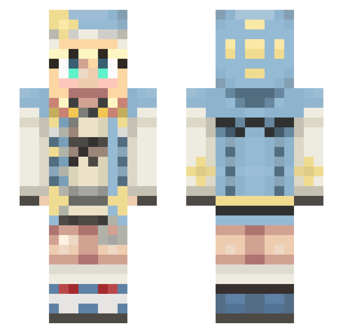 nsh0702 Minecraft skin, front and back view
