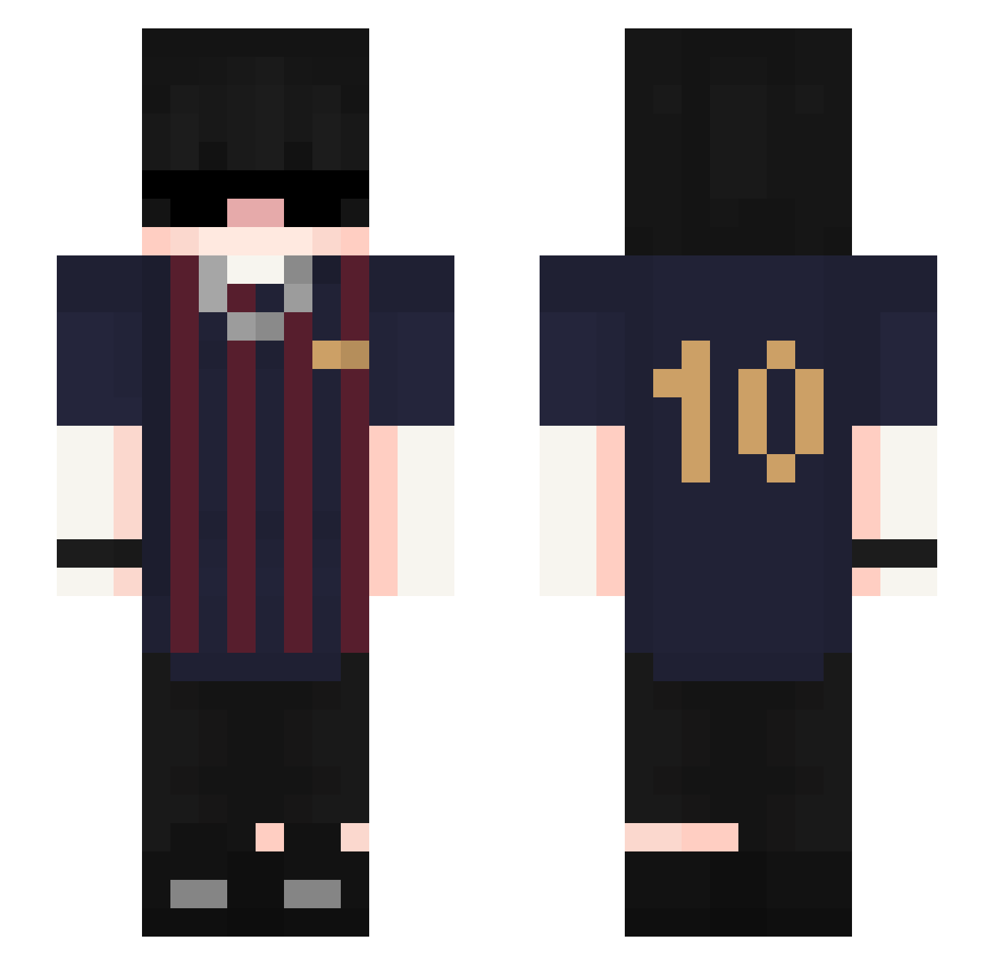 alejoflo1706 Minecraft skin, front and back view