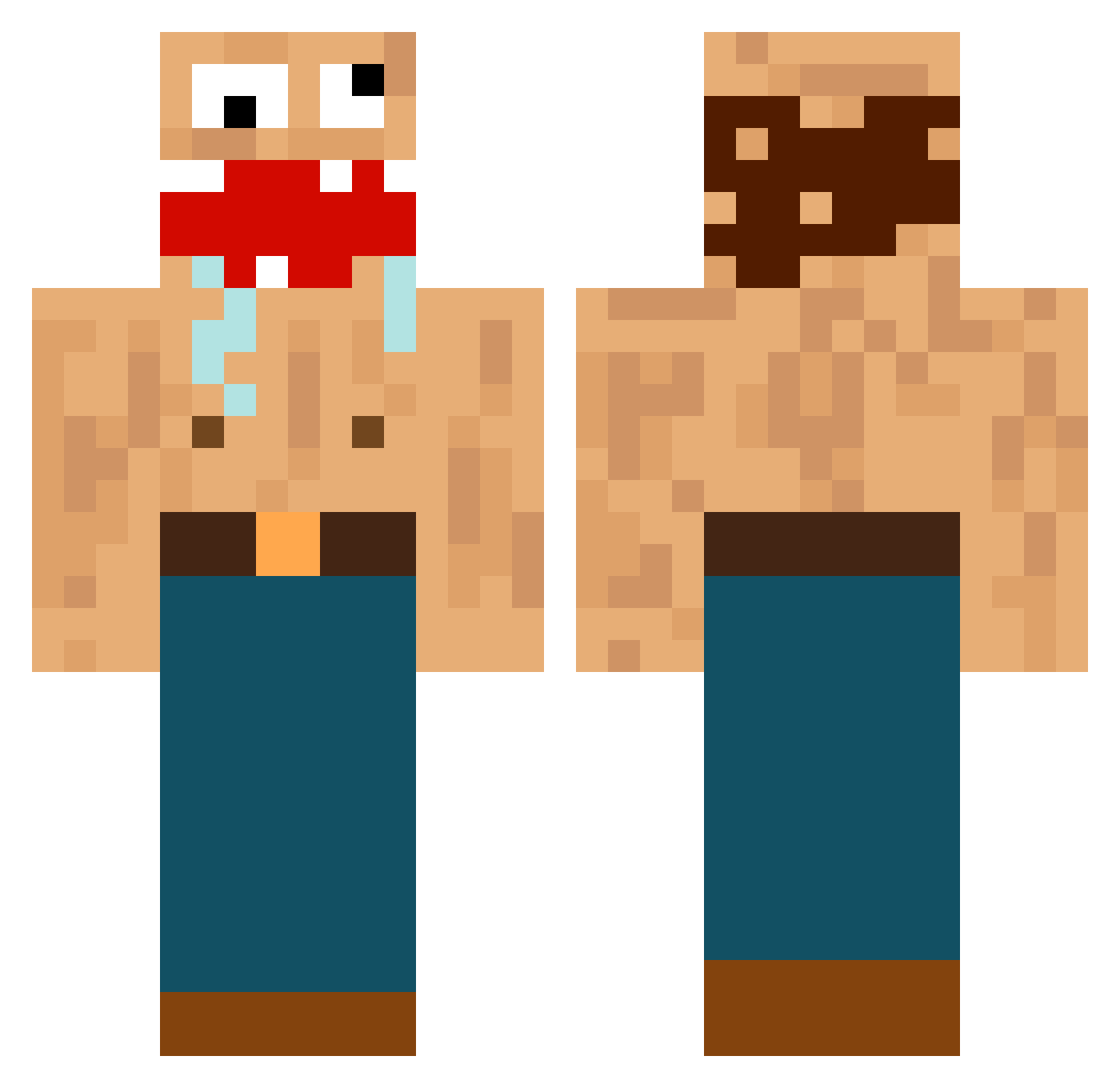 milywiksen Minecraft skin, front and back view