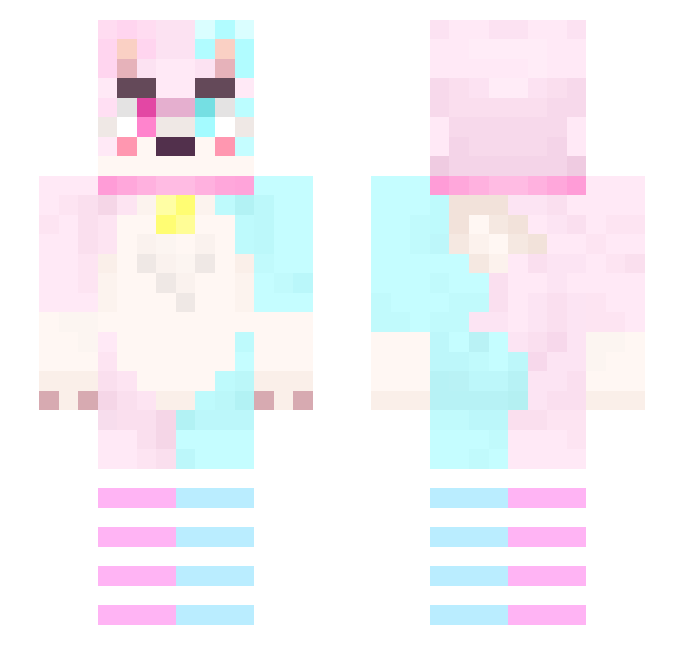 nyamuraw Minecraft skin, front and back view