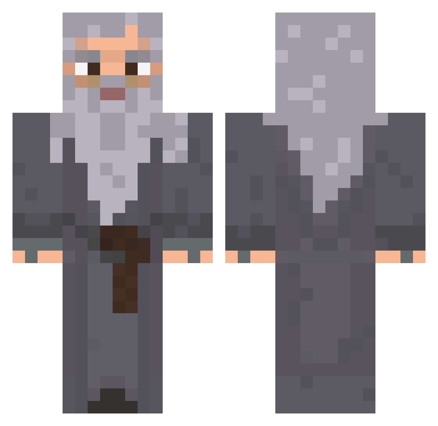 jeremiosek Minecraft skin, front and back view