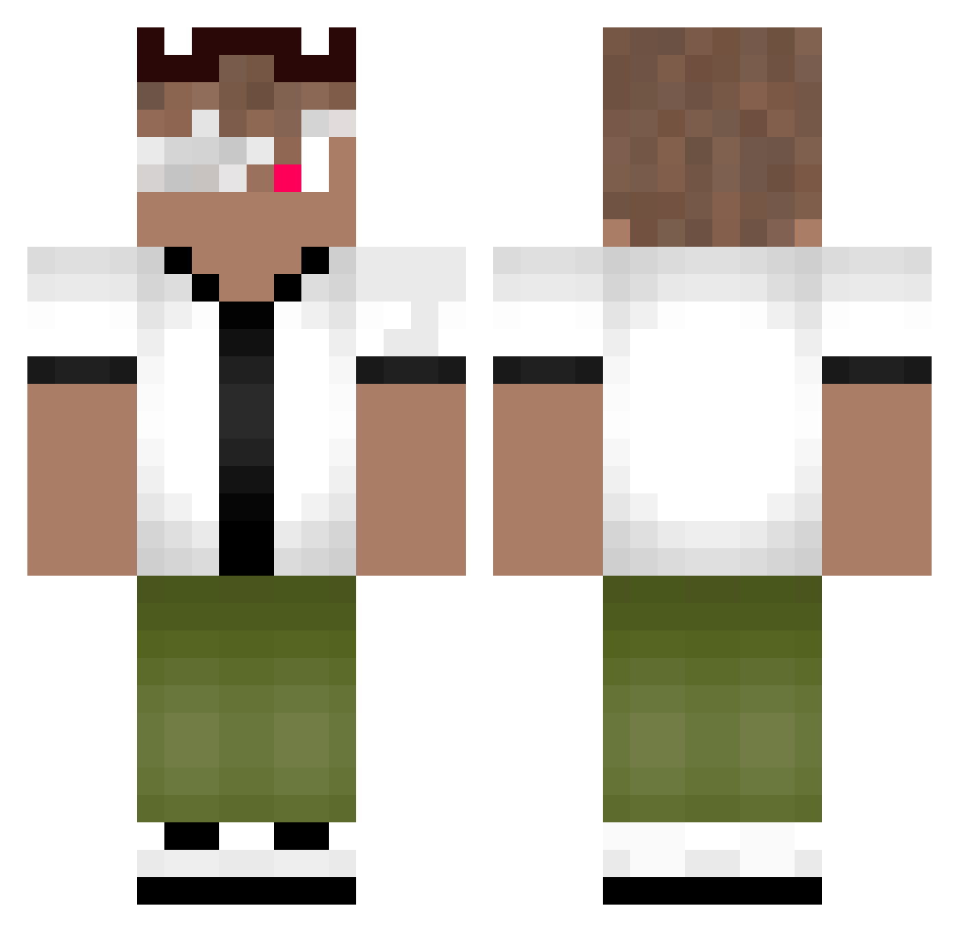 masupaxd Minecraft skin, front and back view