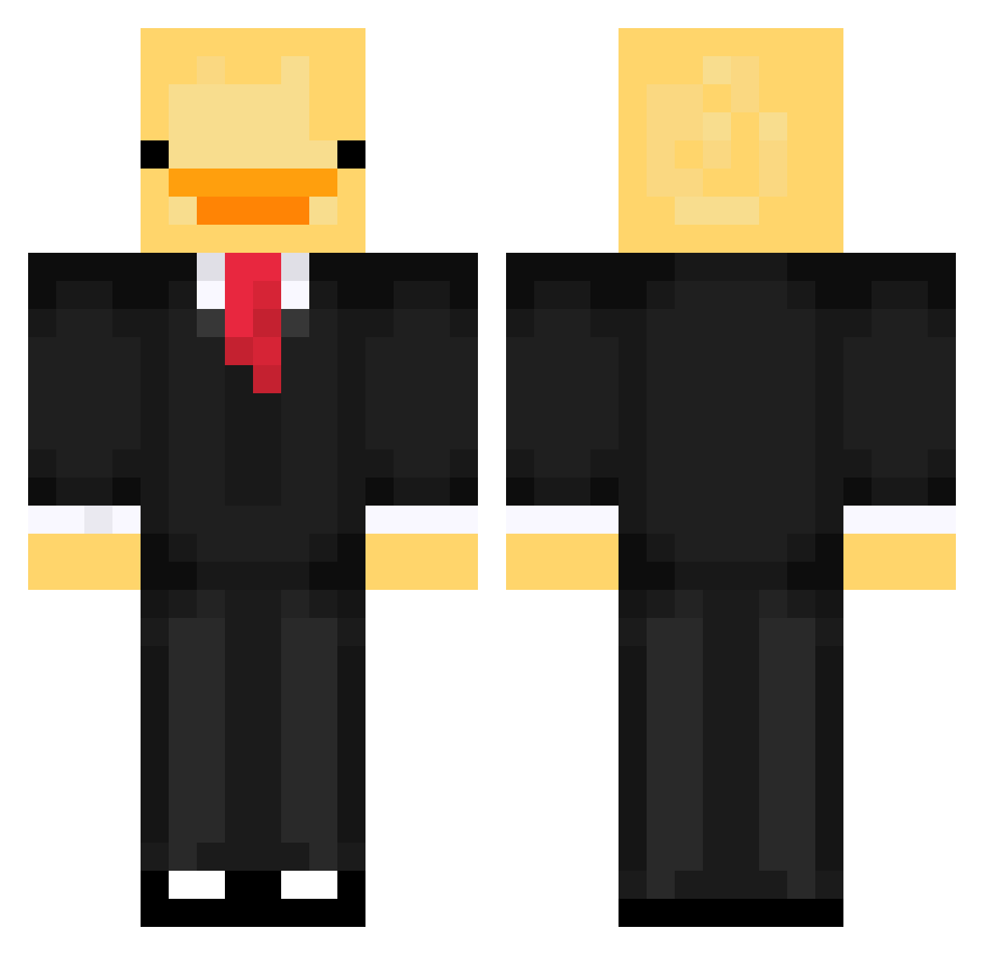 rentoas Minecraft skin, front and back view
