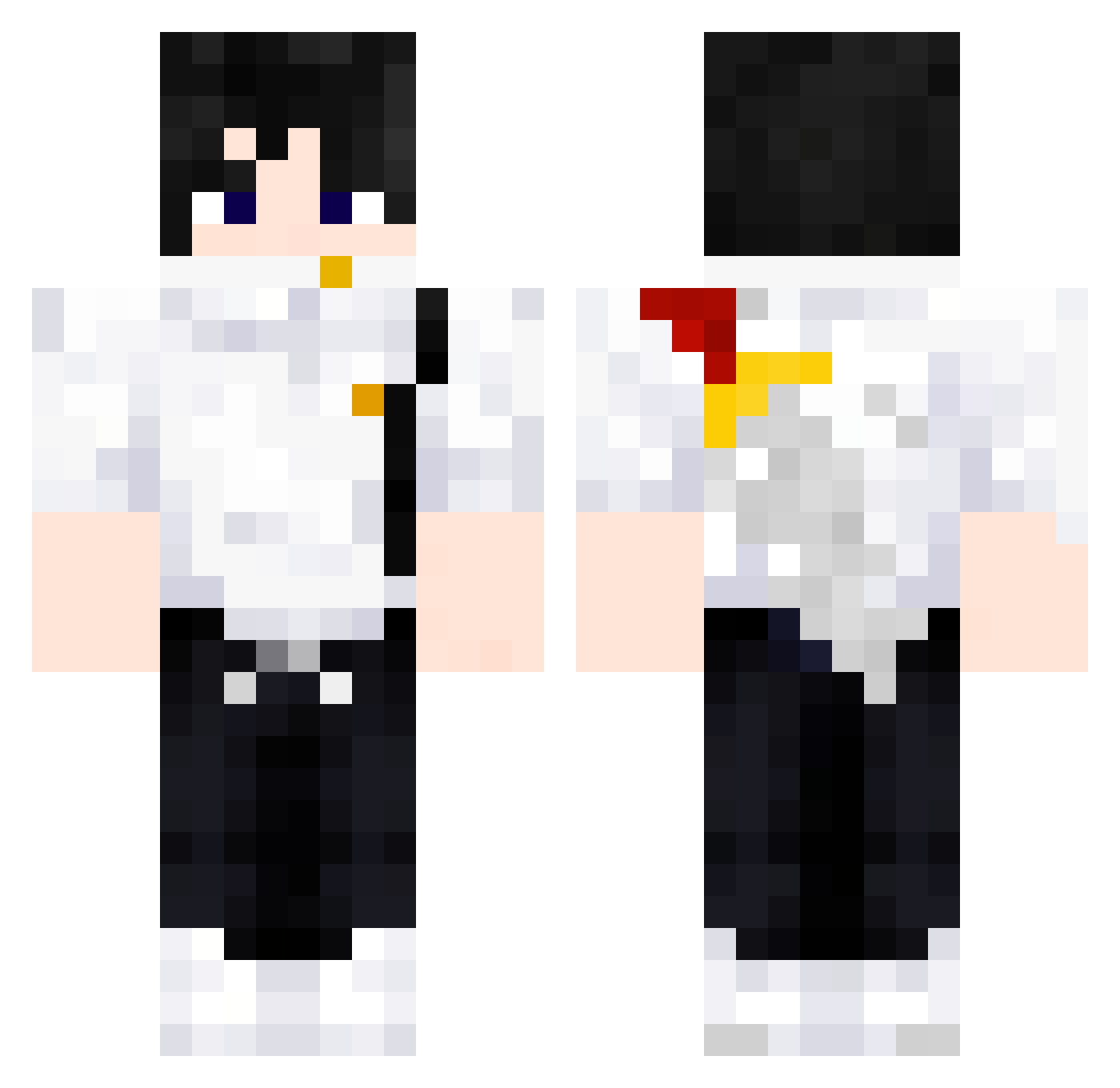 Anas668 Minecraft skin, front and back view