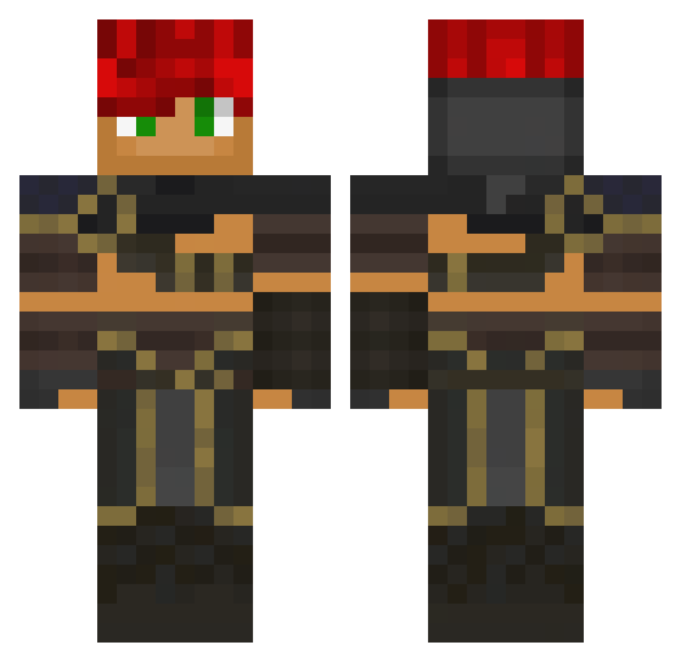 Tsar_Was_Squared Minecraft skin, front and back view
