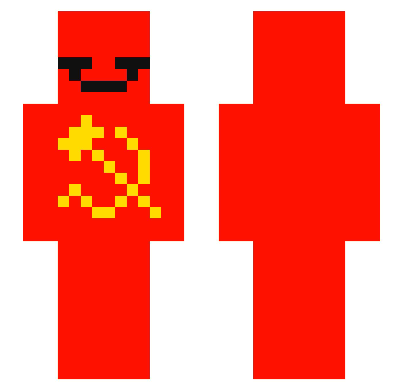 CallMeDqnh Minecraft skin, front and back view