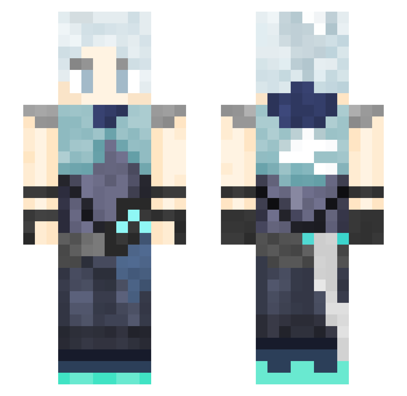 1toxsik Minecraft skin, front and back view