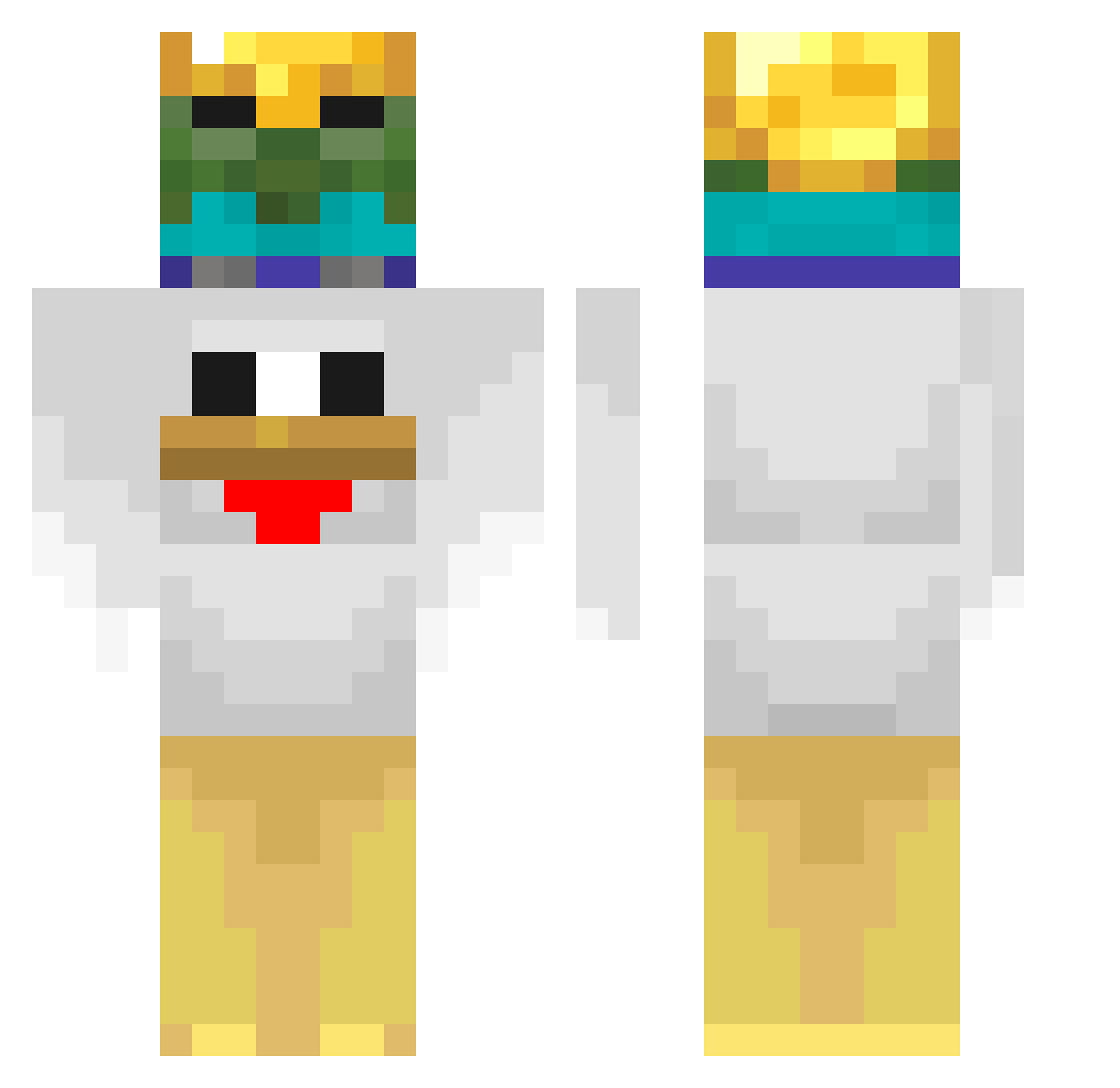Miradairaaa Minecraft skin, front and back view