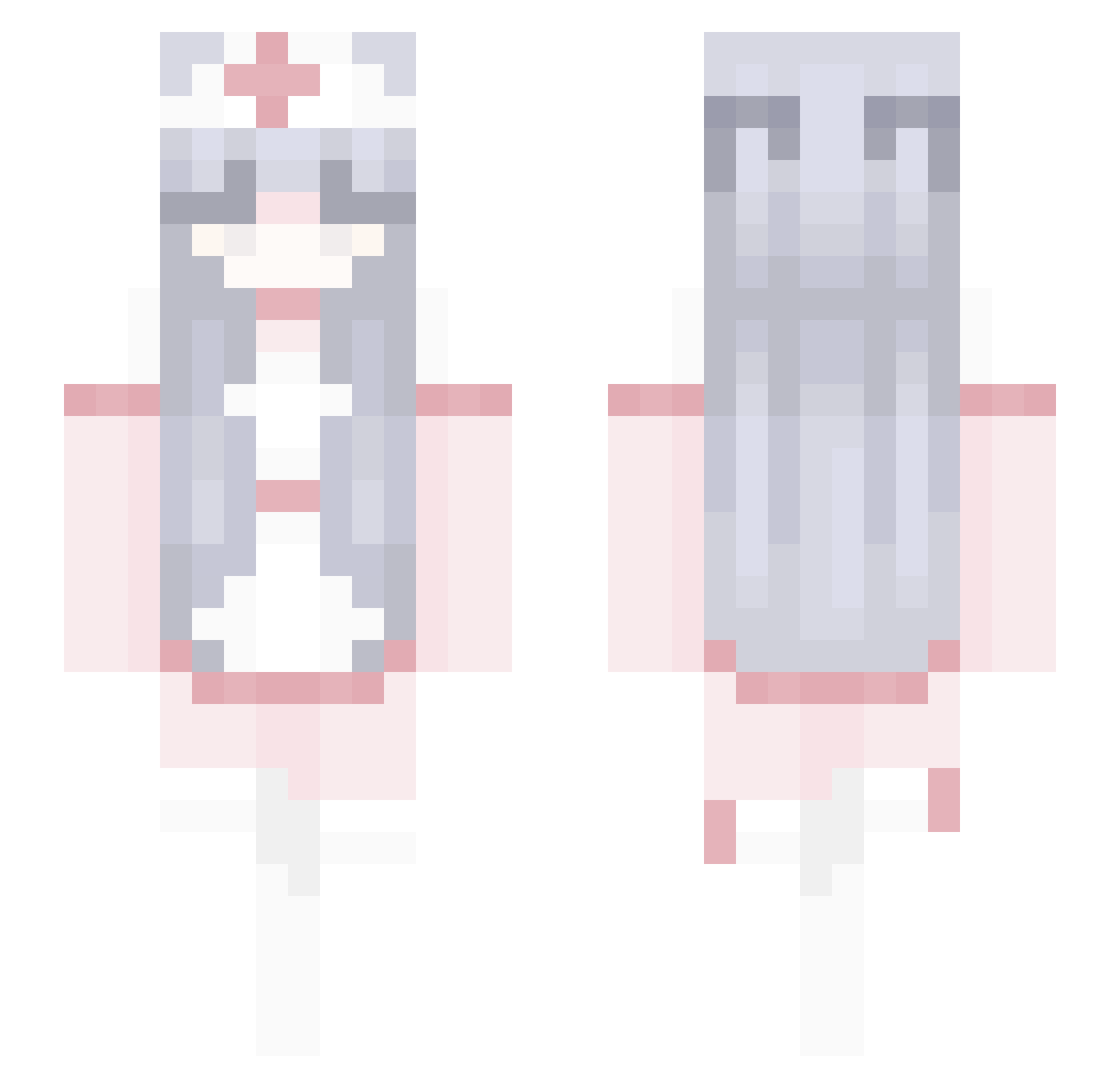 HumanKeychain Minecraft skin, front and back view
