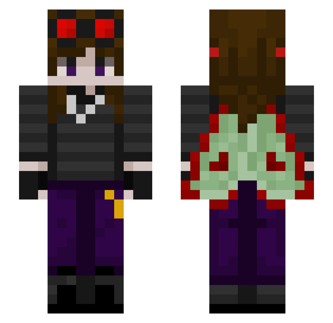 bug_b3rry Minecraft skin, front and back view