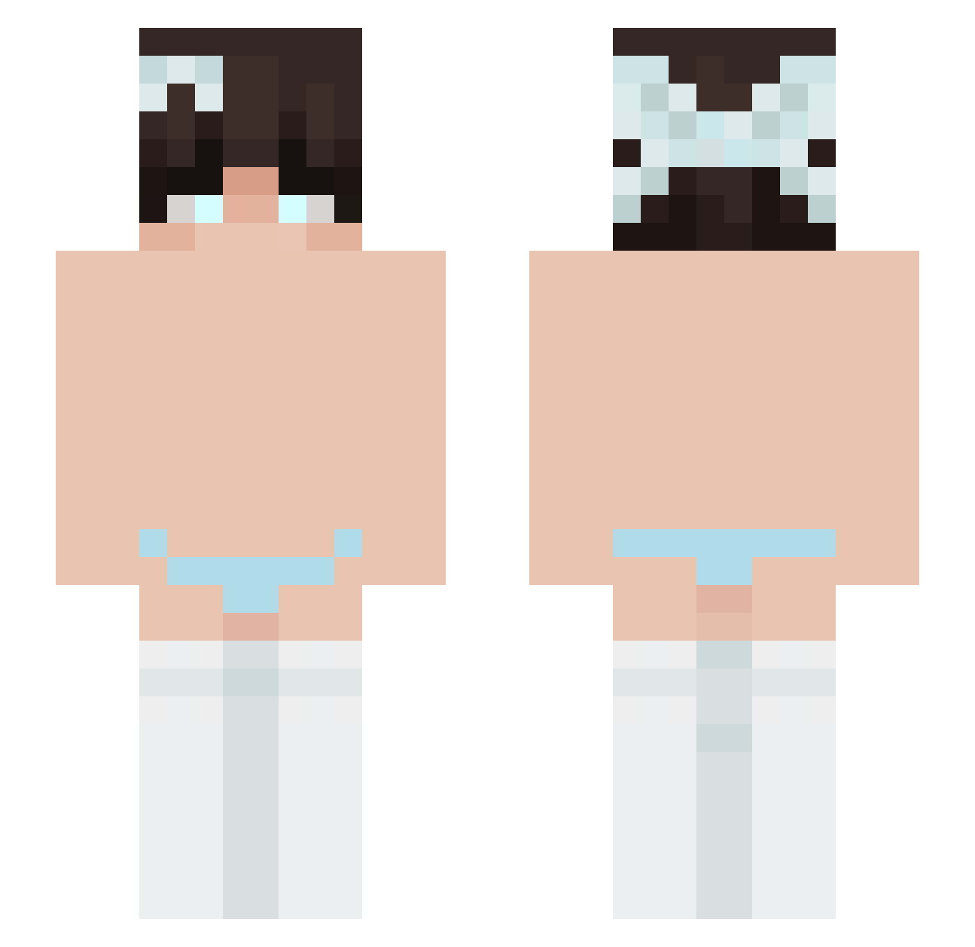 zax2343 Minecraft skin, front and back view