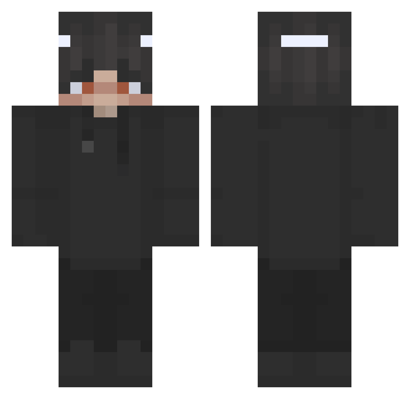 TimNinjah Minecraft skin, front and back view