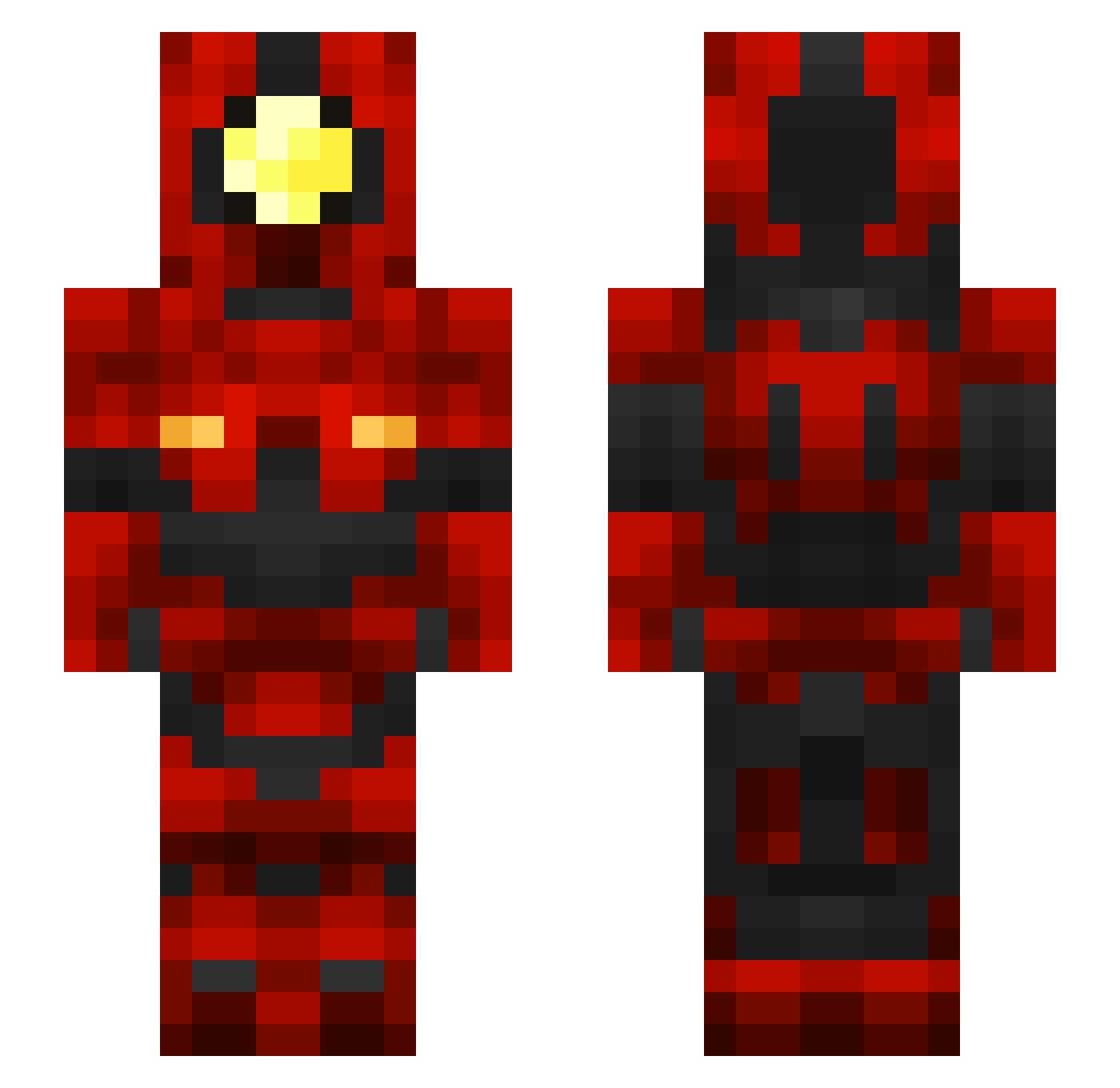 Dark724 Minecraft skin, front and back view