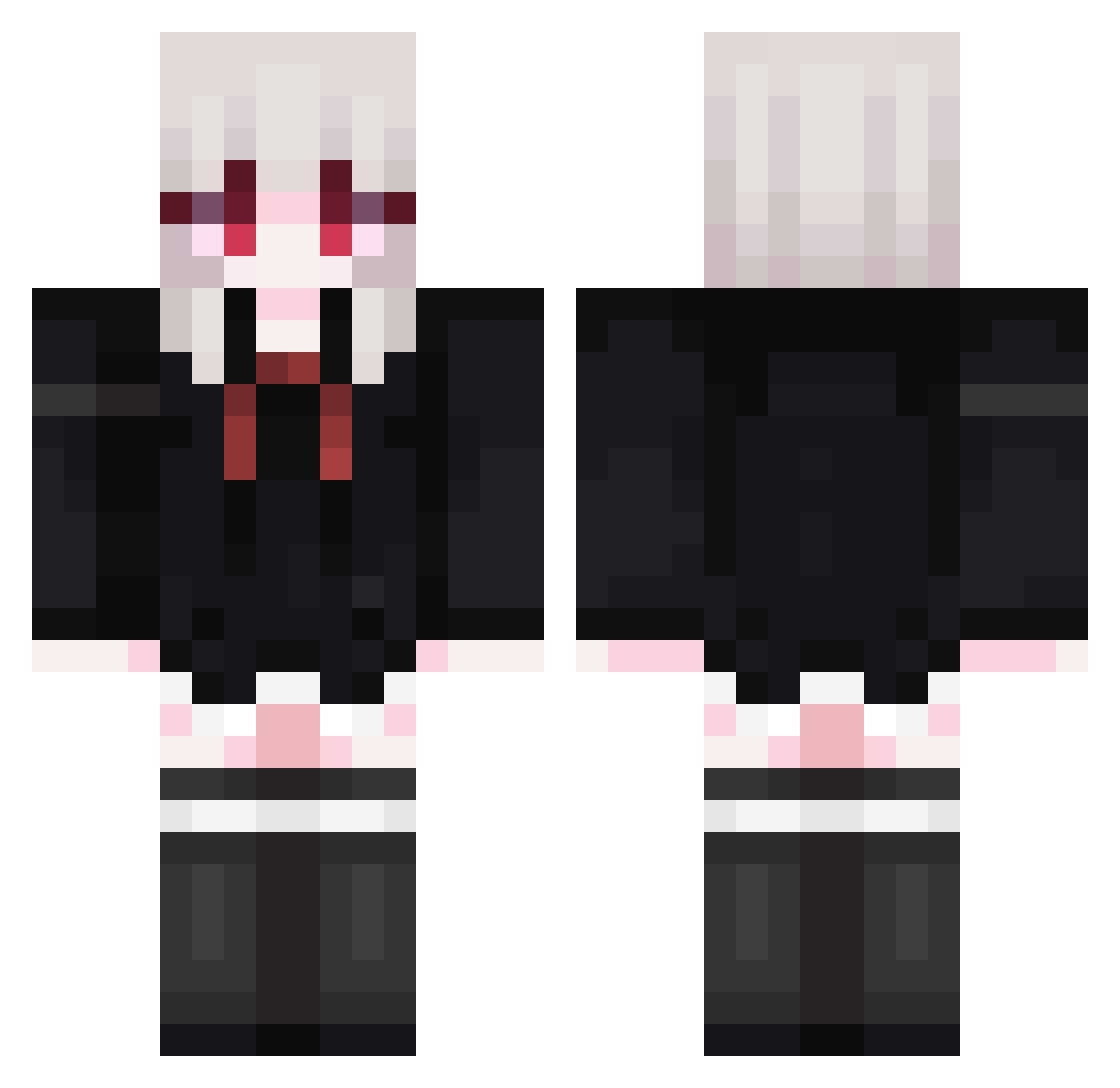 sleepy_kisses_ Minecraft skin, front and back view