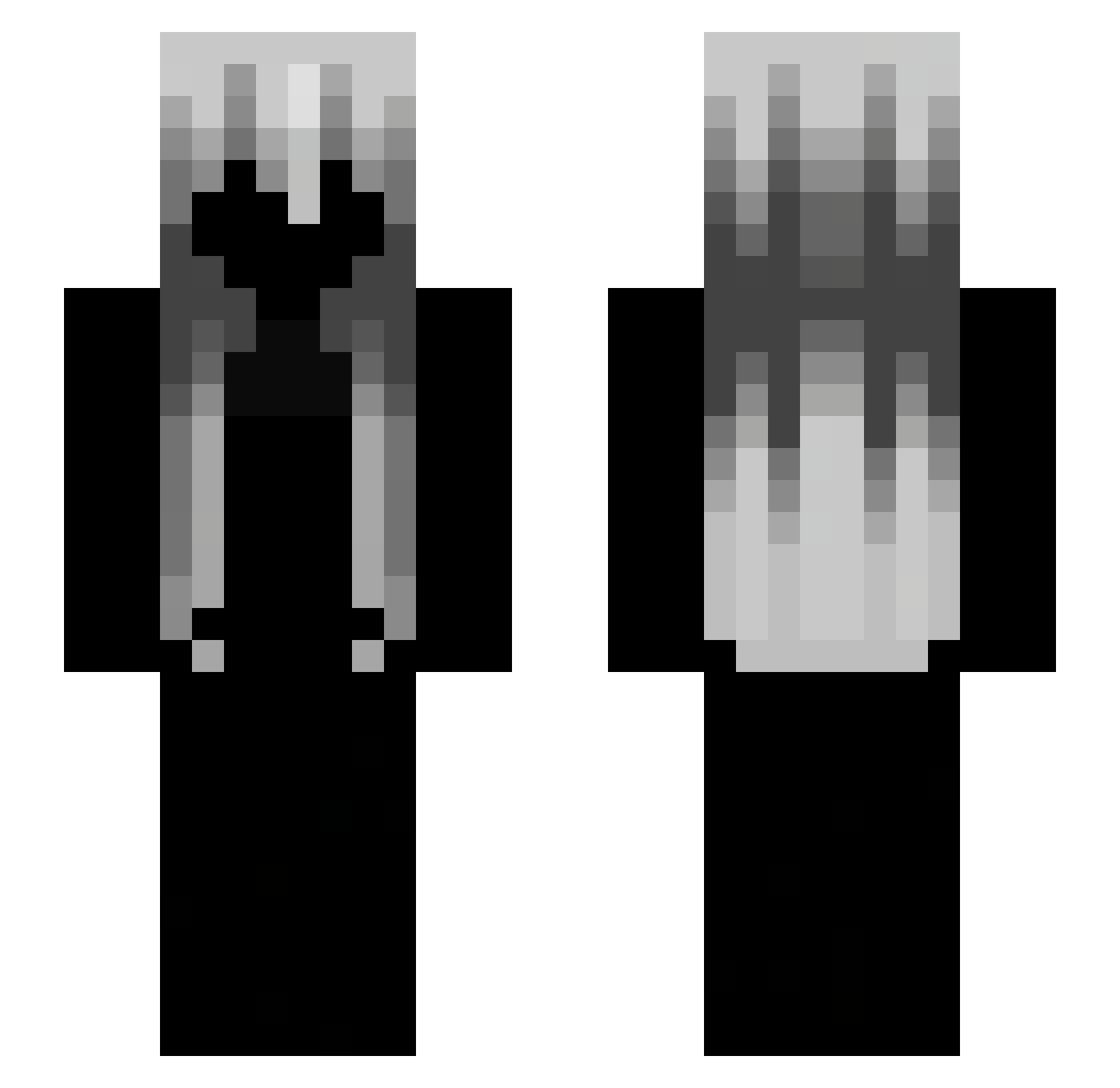 pxrversee Minecraft skin, front and back view