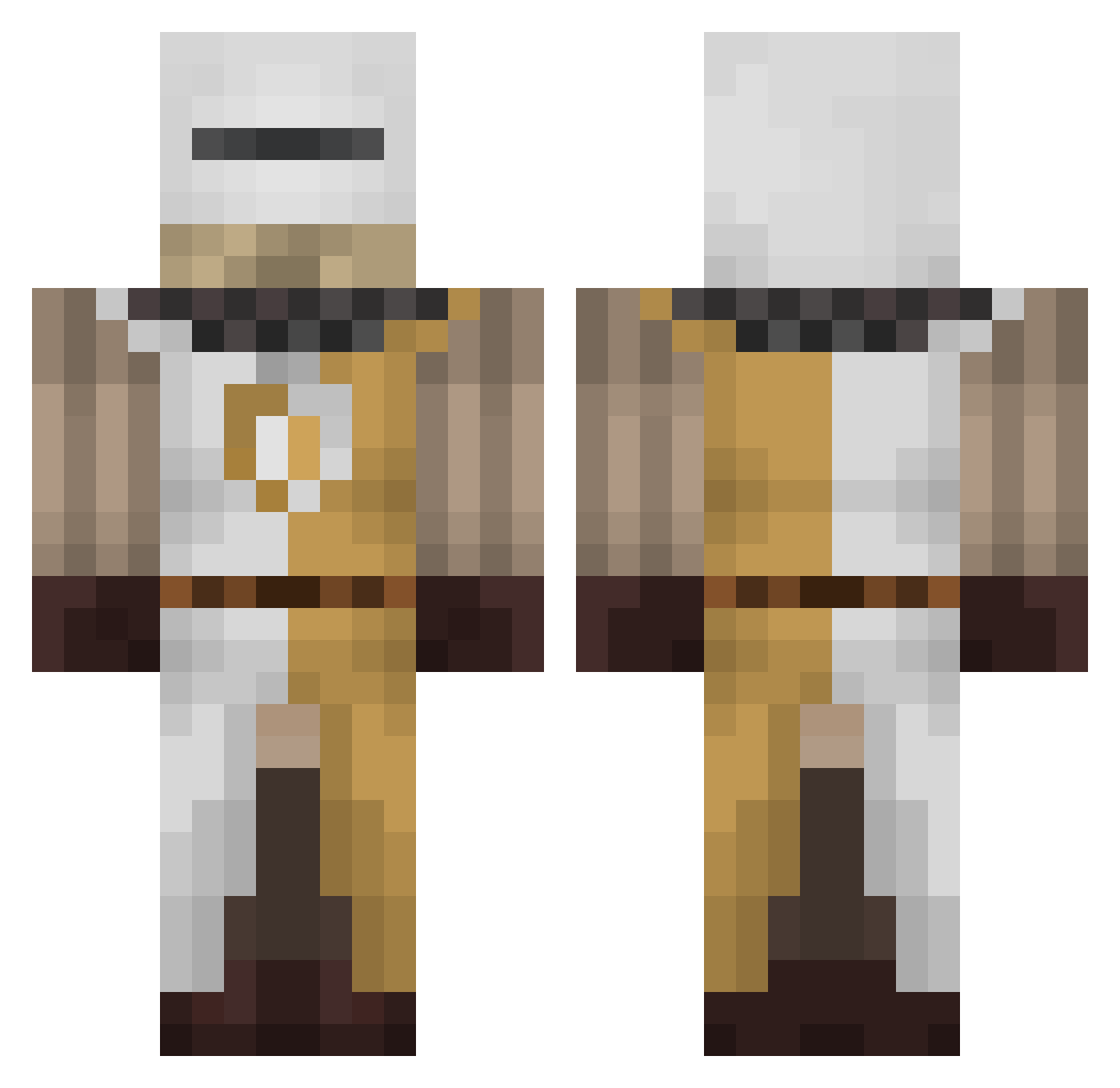 ArbysEnjoyer6829 Minecraft skin, front and back view