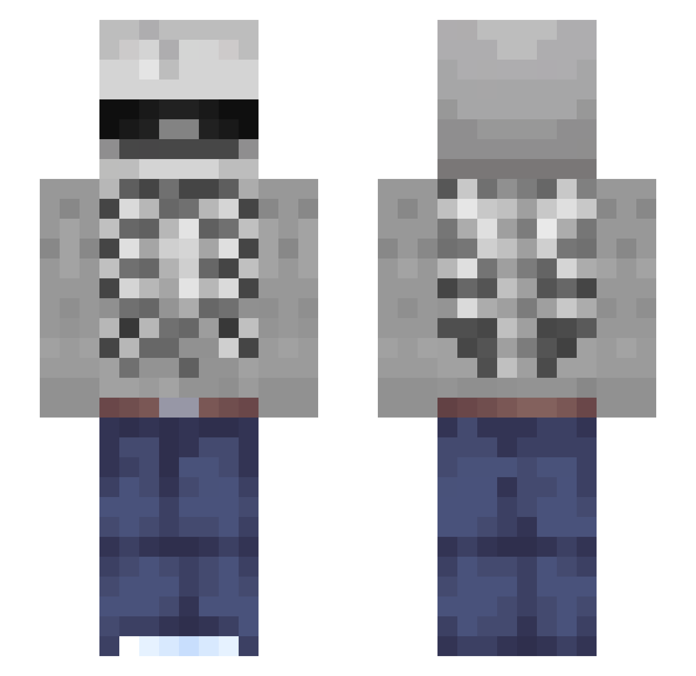 orangf Minecraft skin, front and back view