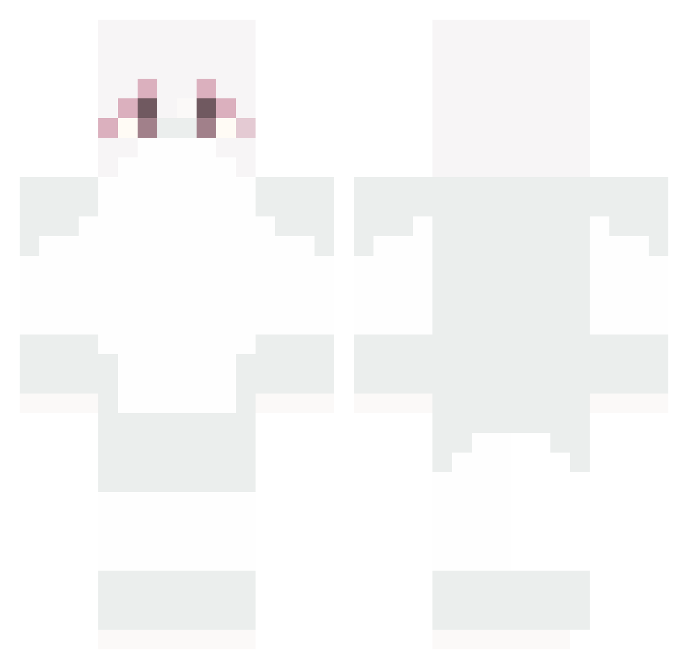GlamRot Minecraft skin, front and back view
