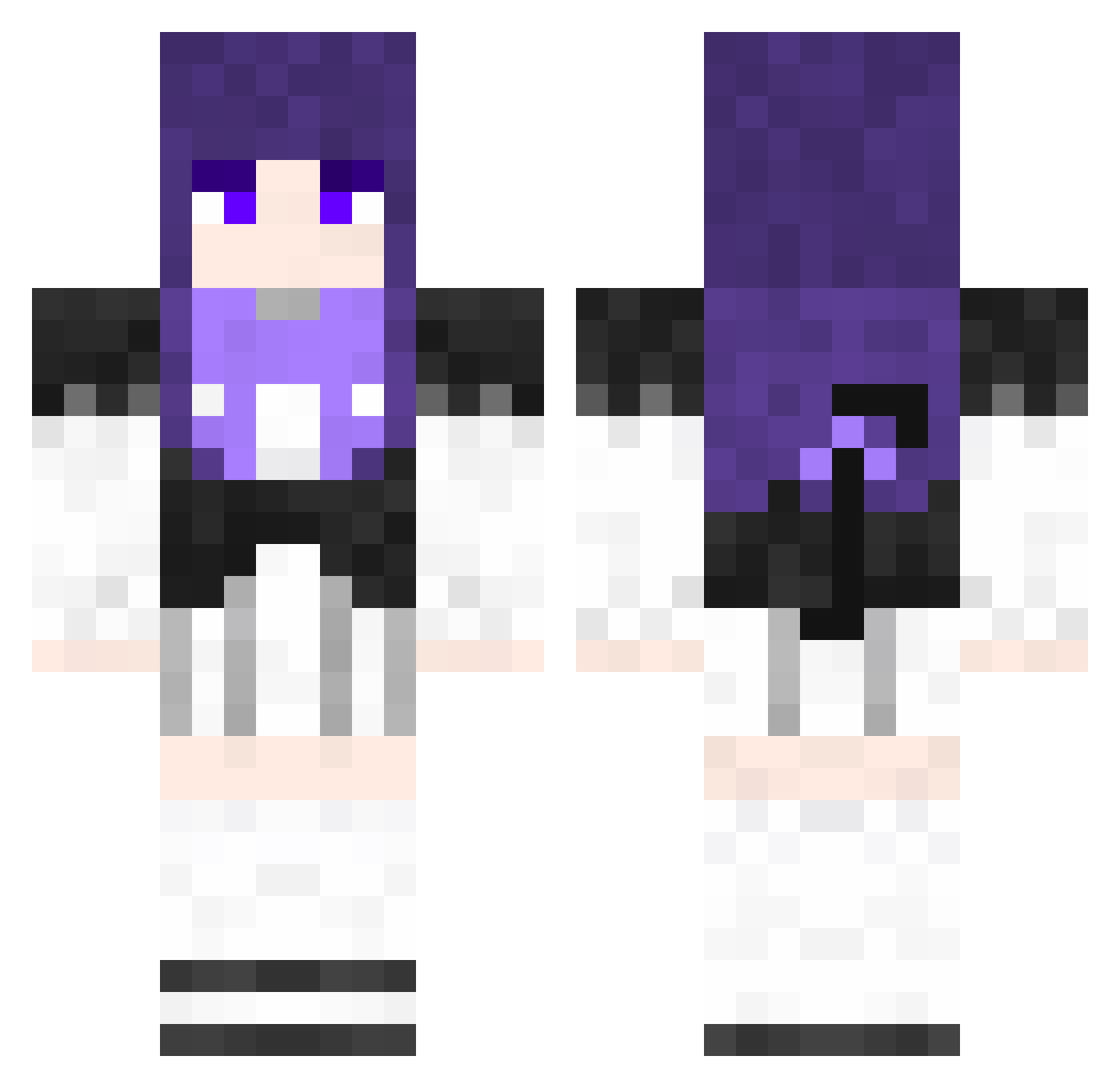 Frederica Minecraft skin, front and back view