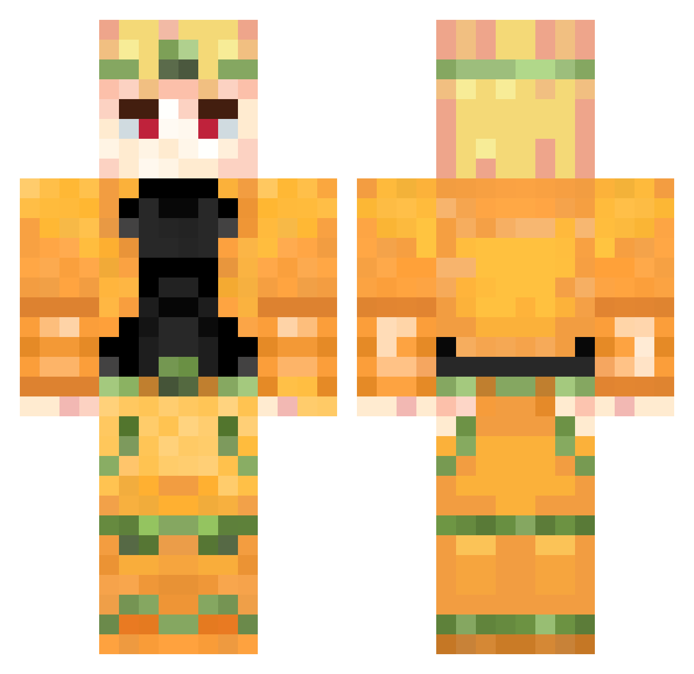 B4mbuZ_Sch3Lle Minecraft skin, front and back view