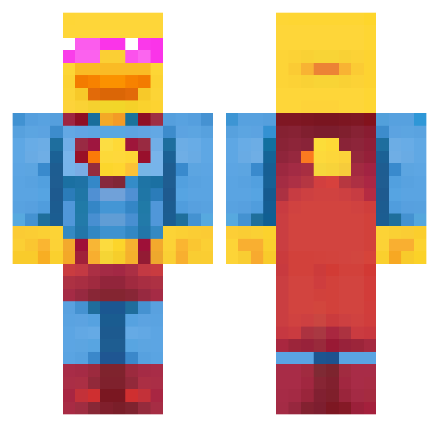 Miha_1259 Minecraft skin, front and back view