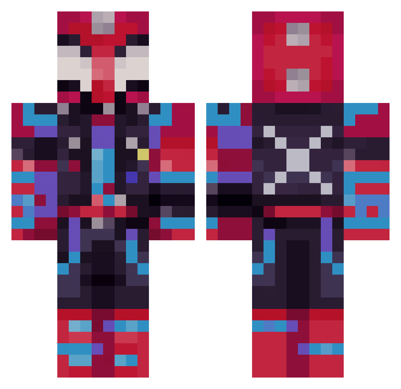 JuanCarlosBodoq3 Minecraft skin, front and back view