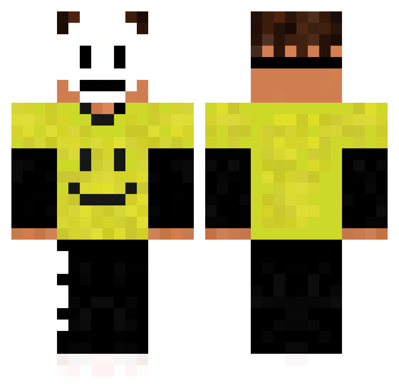 XvictimX1612 Minecraft skin, front and back view