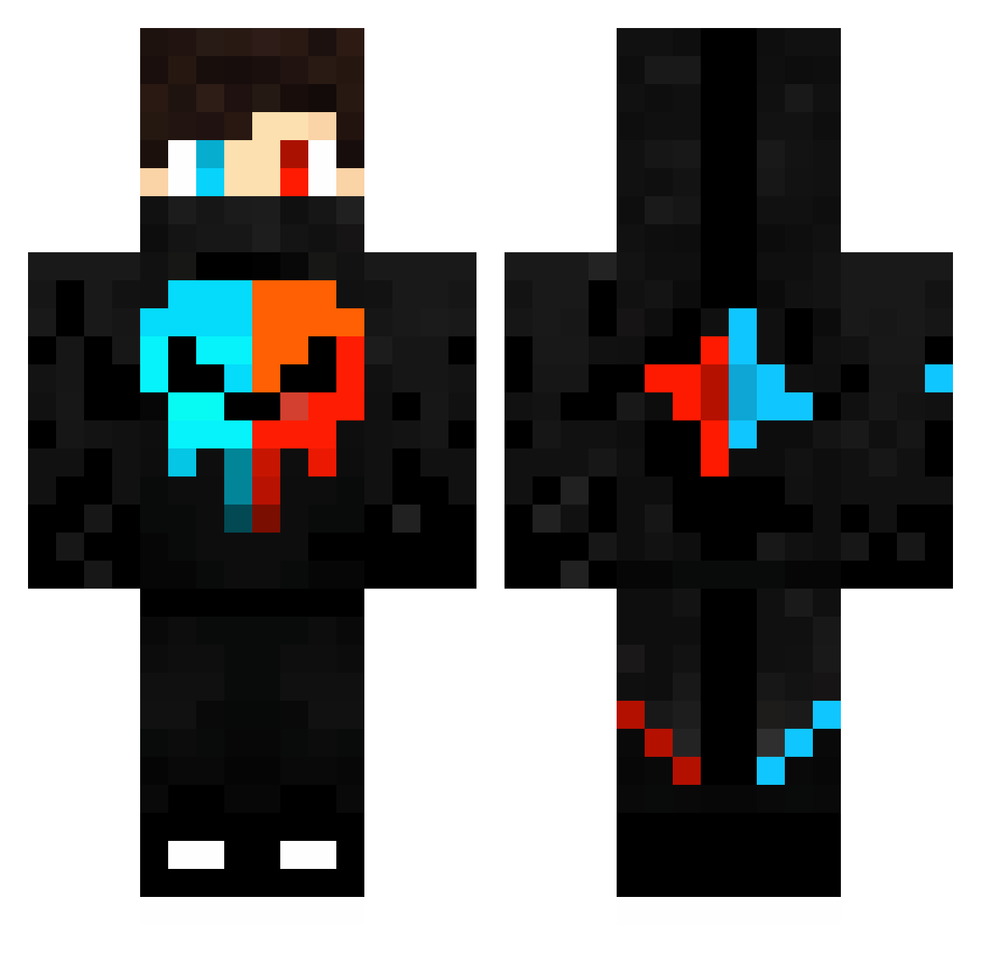 YpoX_Uku Minecraft skin, front and back view