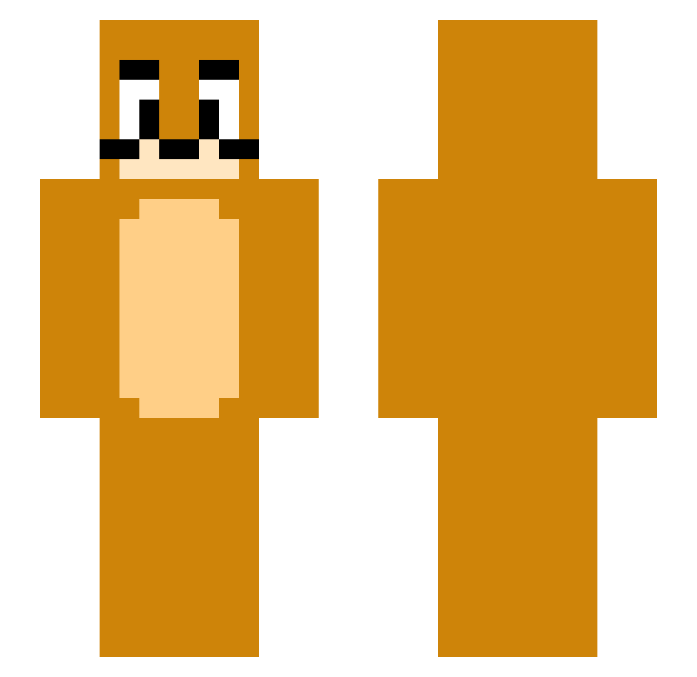 Jedynkaaa Minecraft skin, front and back view