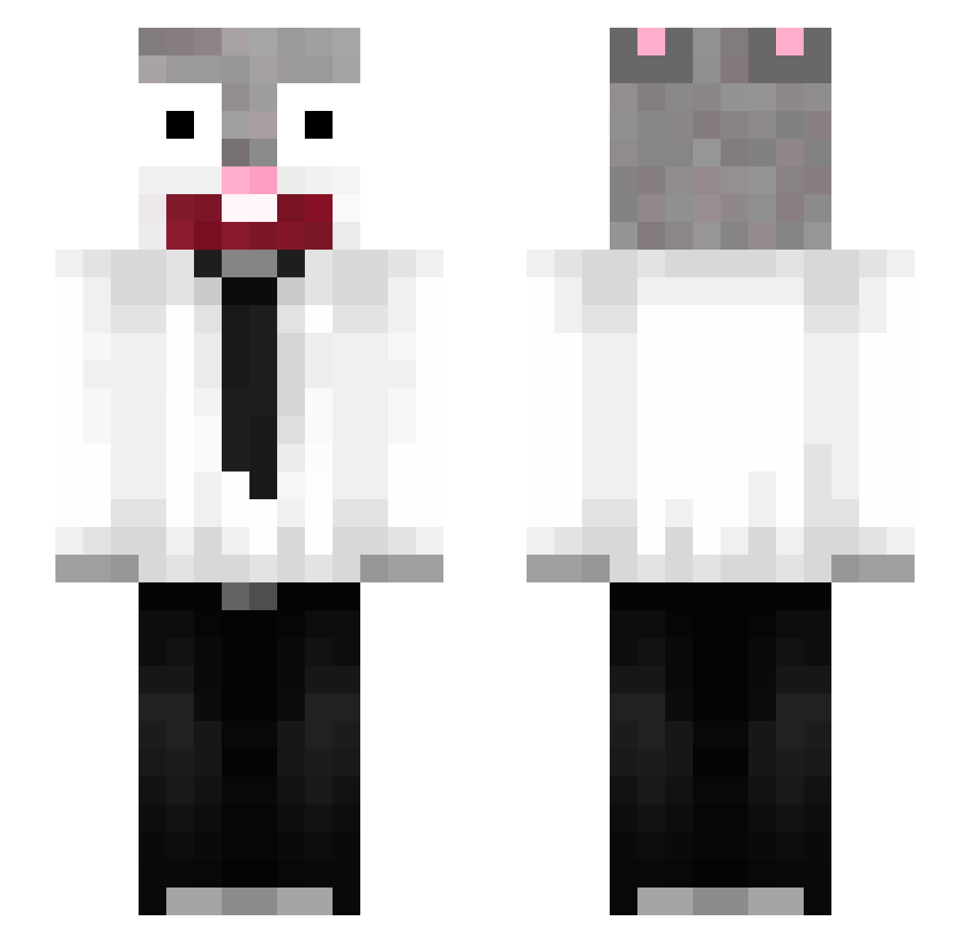 n1ck3deon Minecraft skin, front and back view