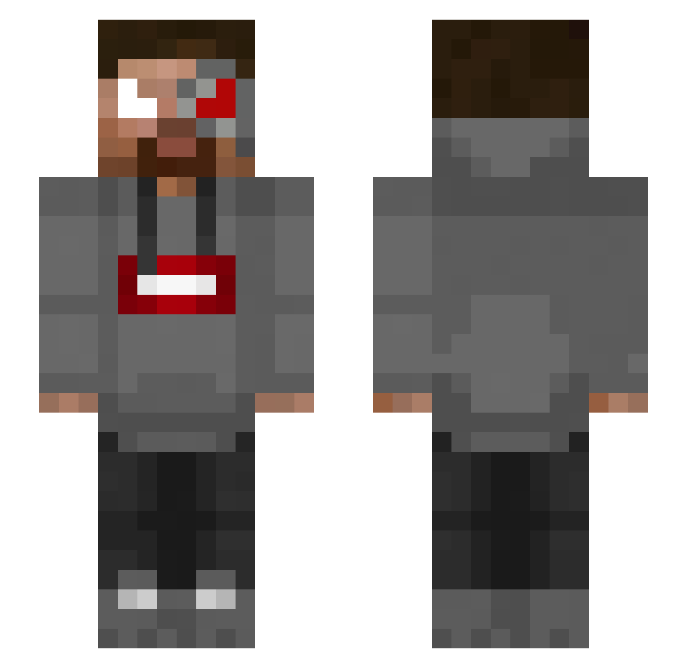 tzingimpeccable9 Minecraft skin, front and back view