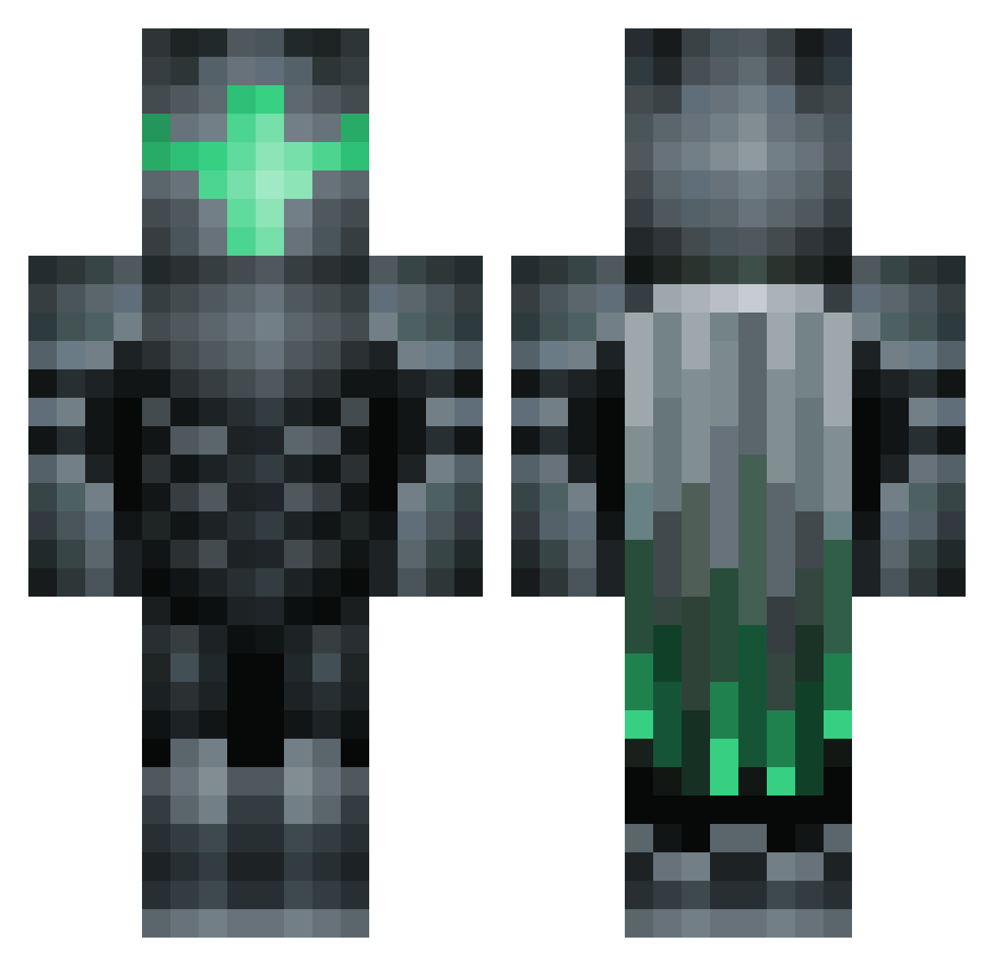 FreedomDiver1 Minecraft skin, front and back view