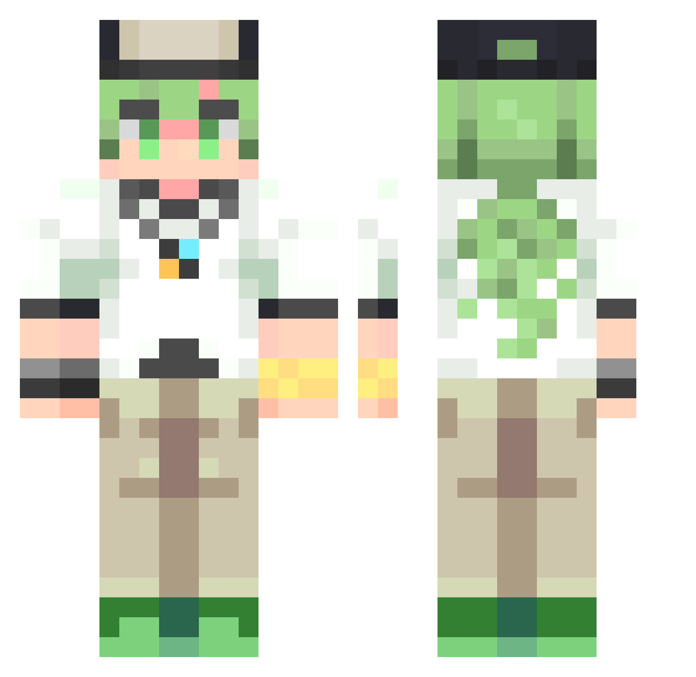 hyperbestia69 Minecraft skin, front and back view