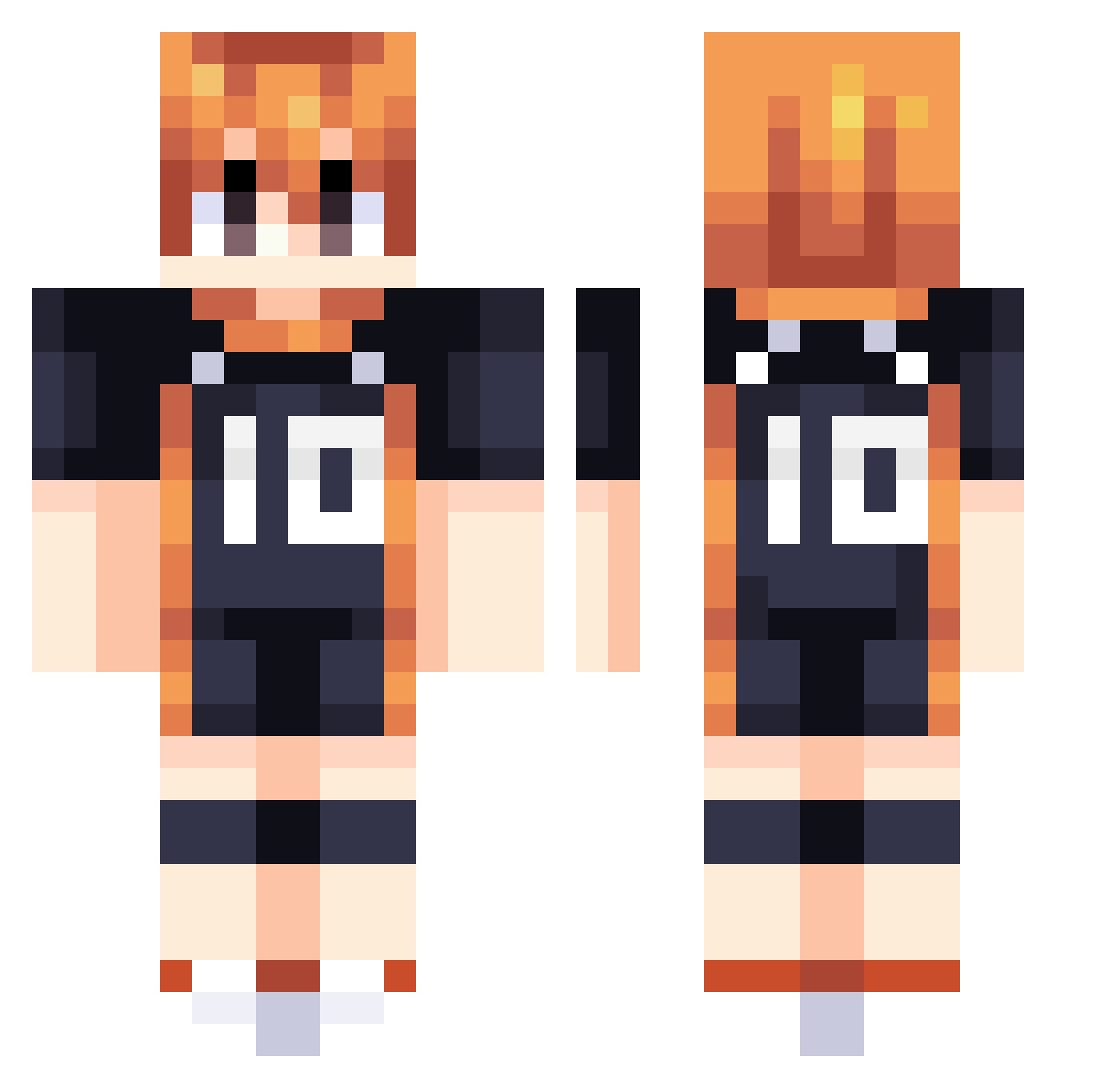 Star_Davis Minecraft skin, front and back view