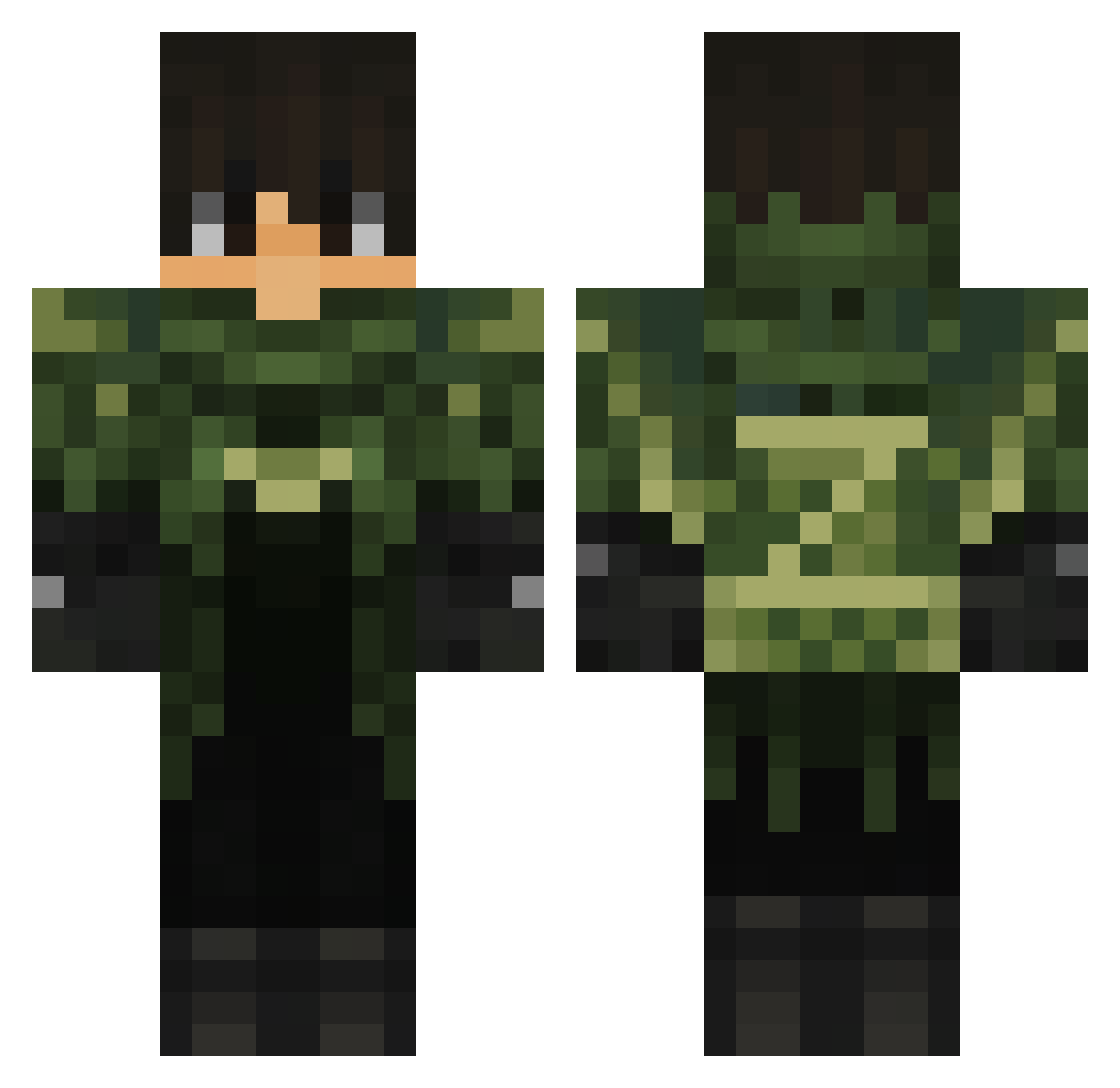 ZOLVOR37X Minecraft skin, front and back view