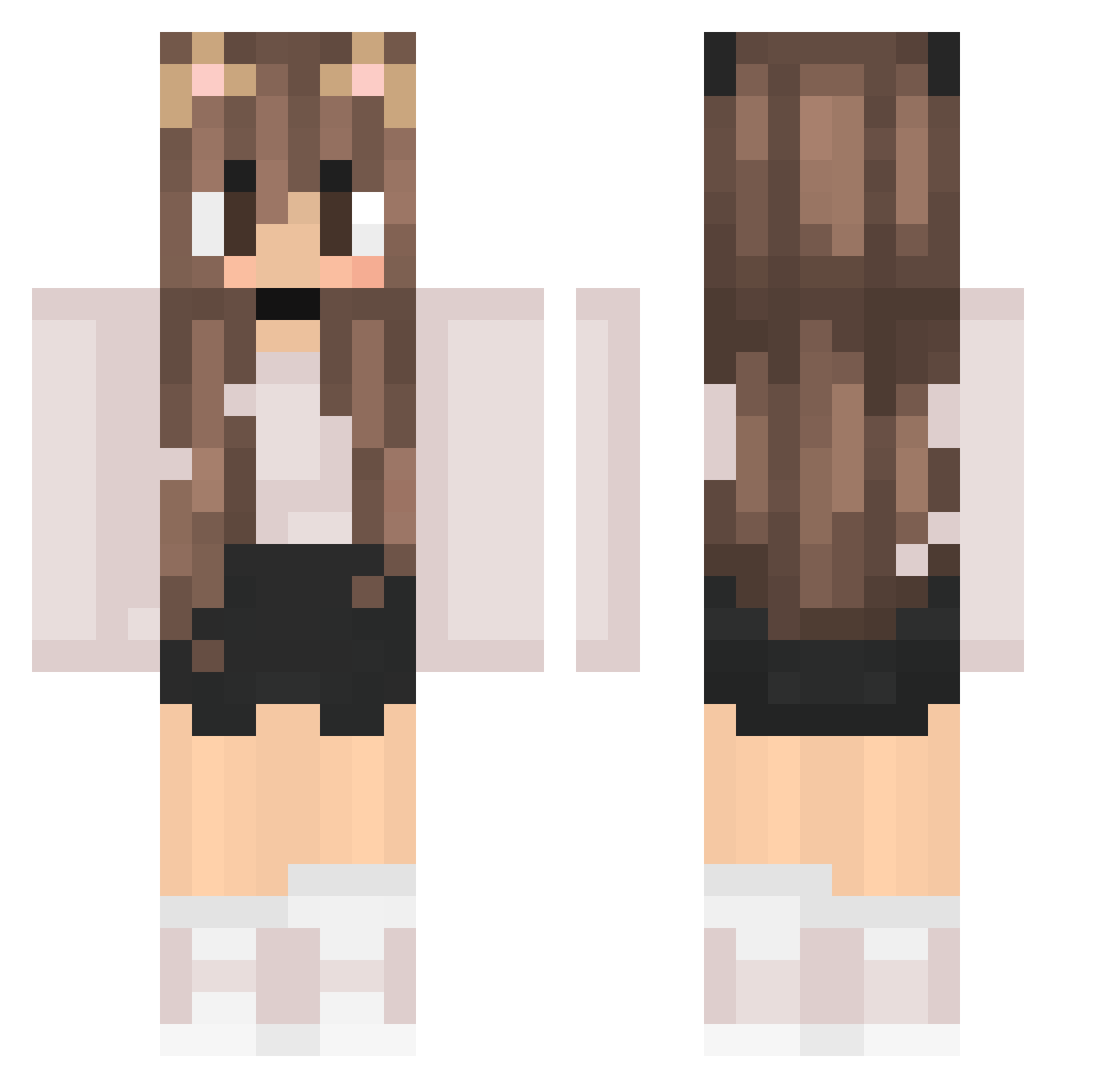 XxHyperHawkxX Minecraft skin, front and back view