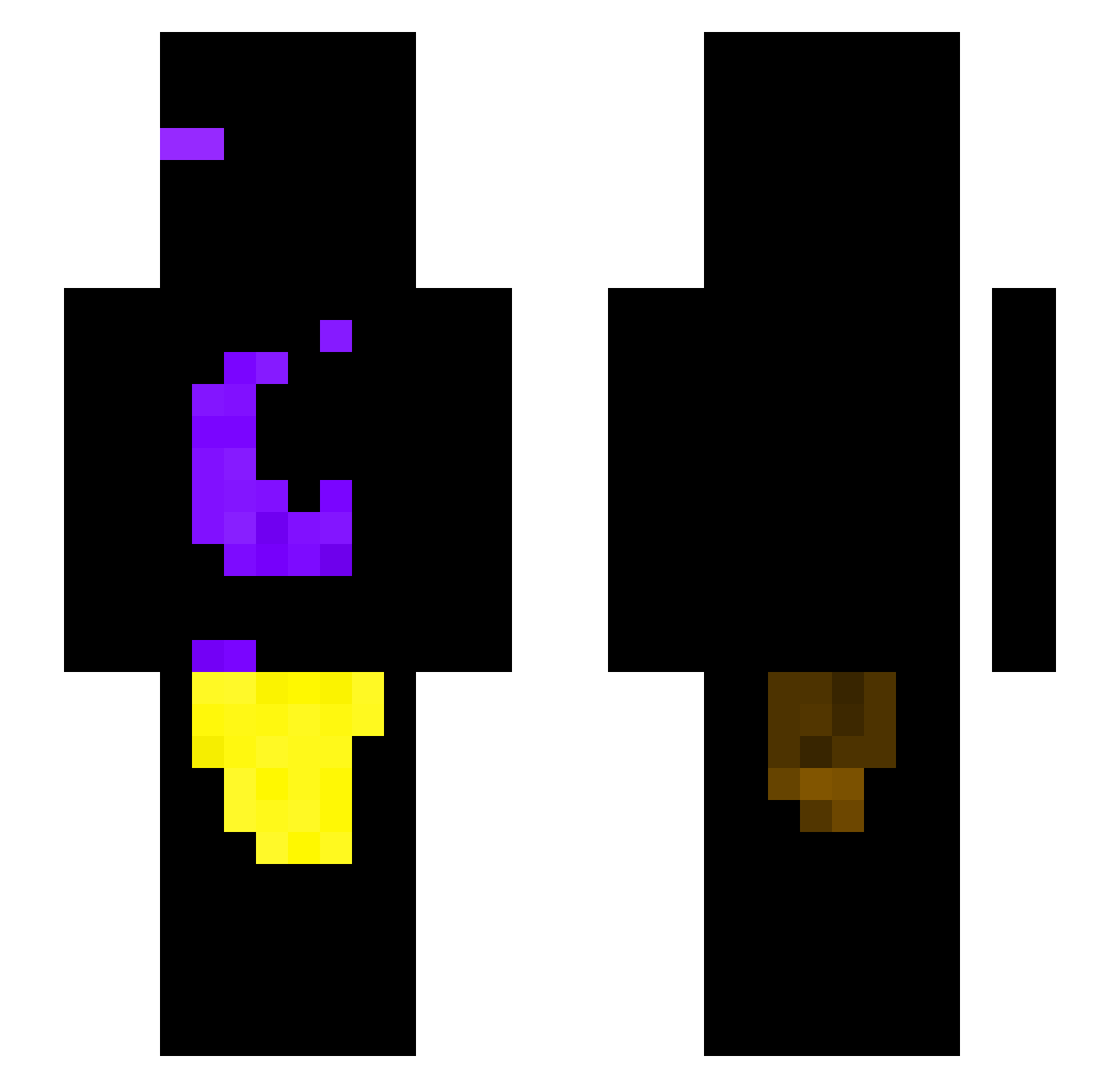 Elbartoholmer Minecraft skin, front and back view
