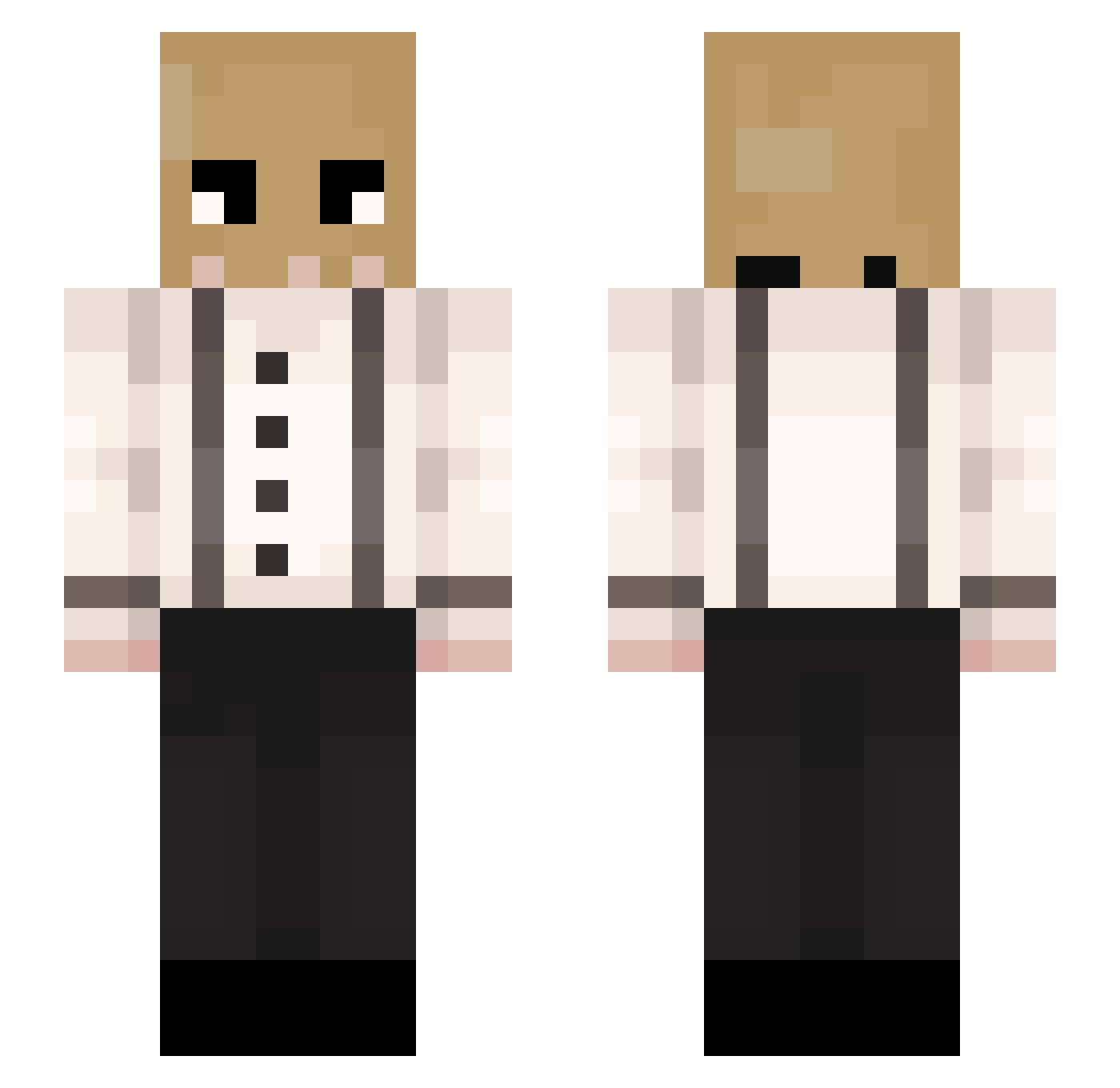 raphi611 Minecraft skin, front and back view