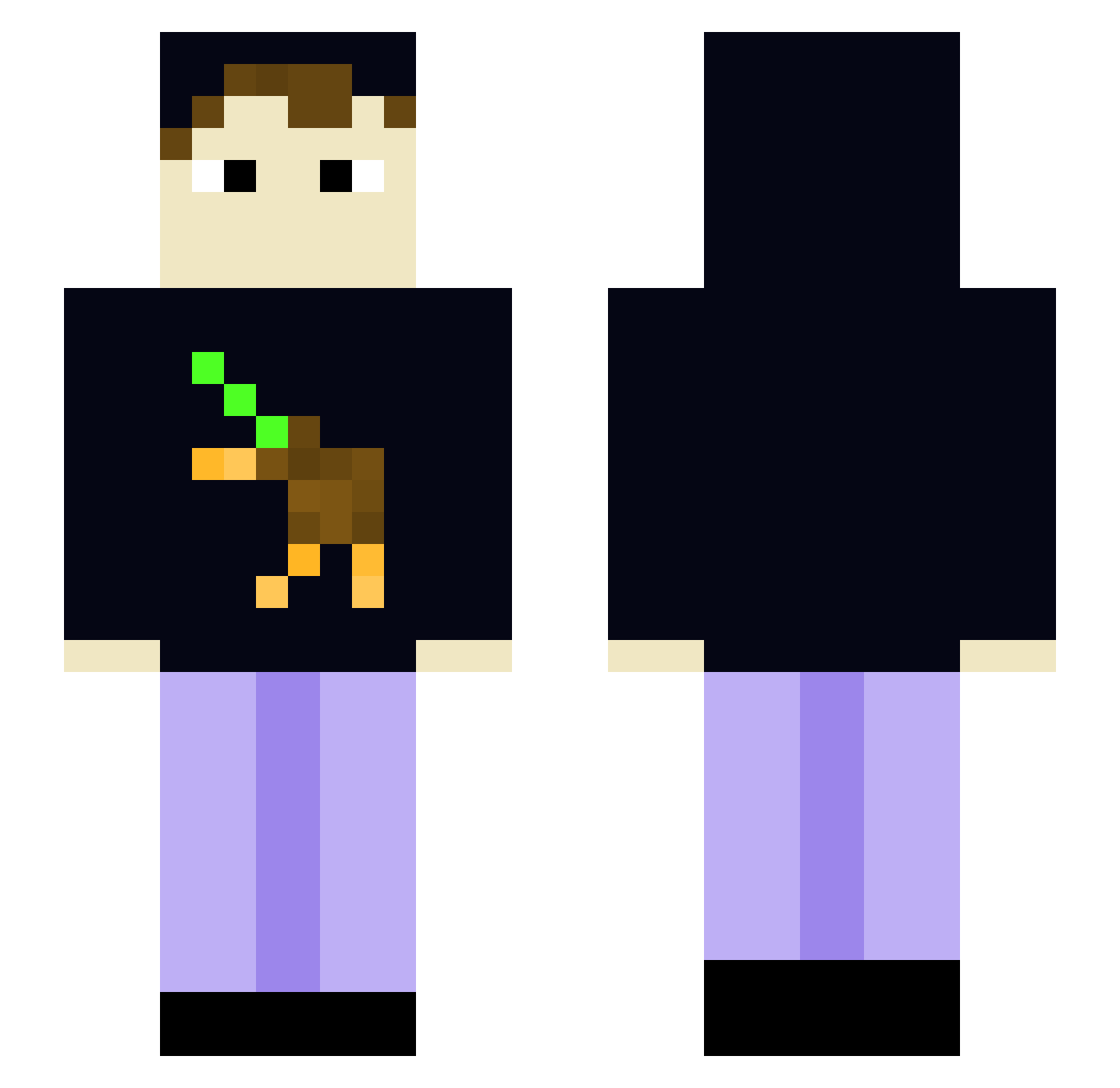 ThisTyler Minecraft skin, front and back view