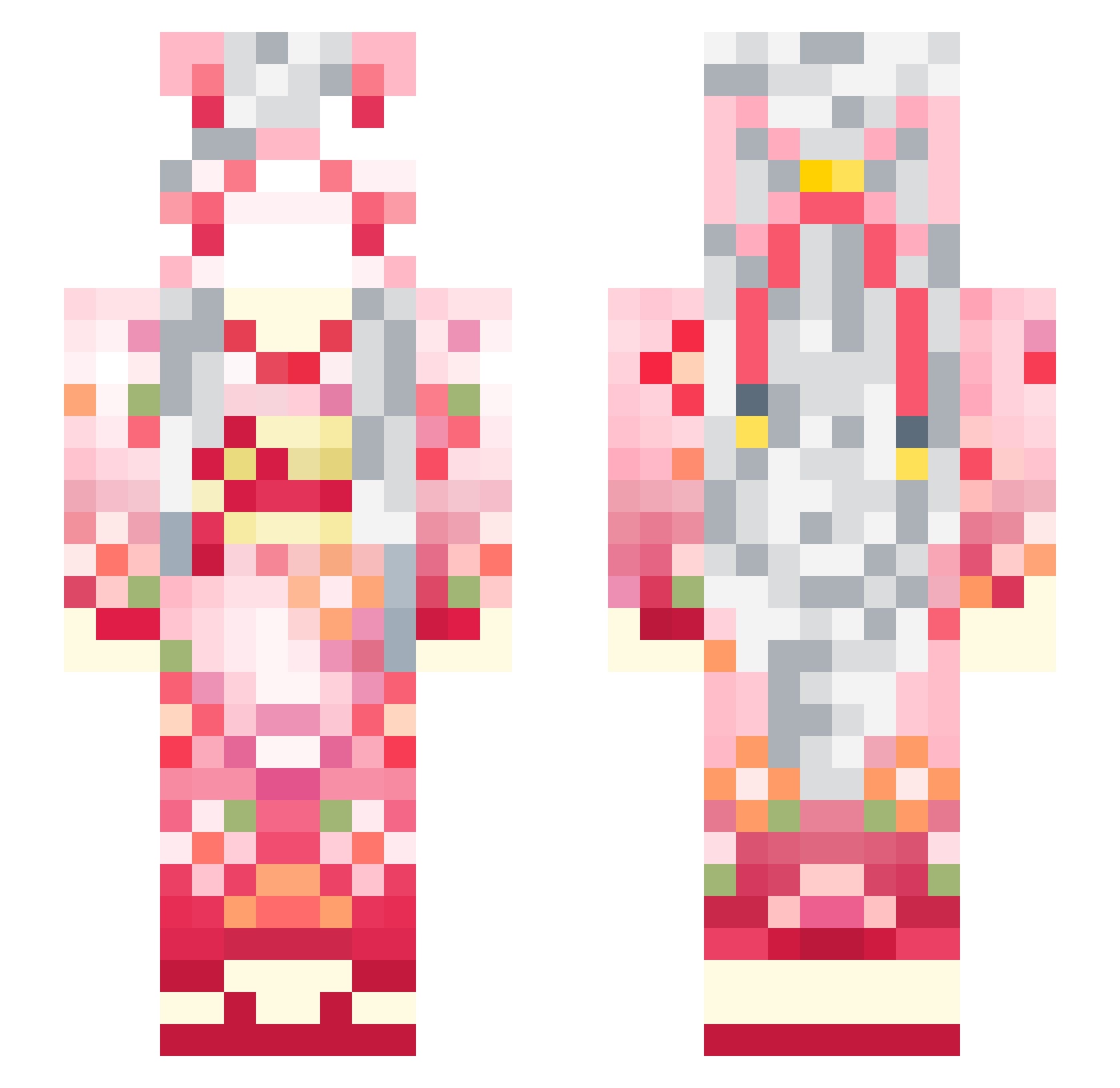 Otter_vr Minecraft skin, front and back view