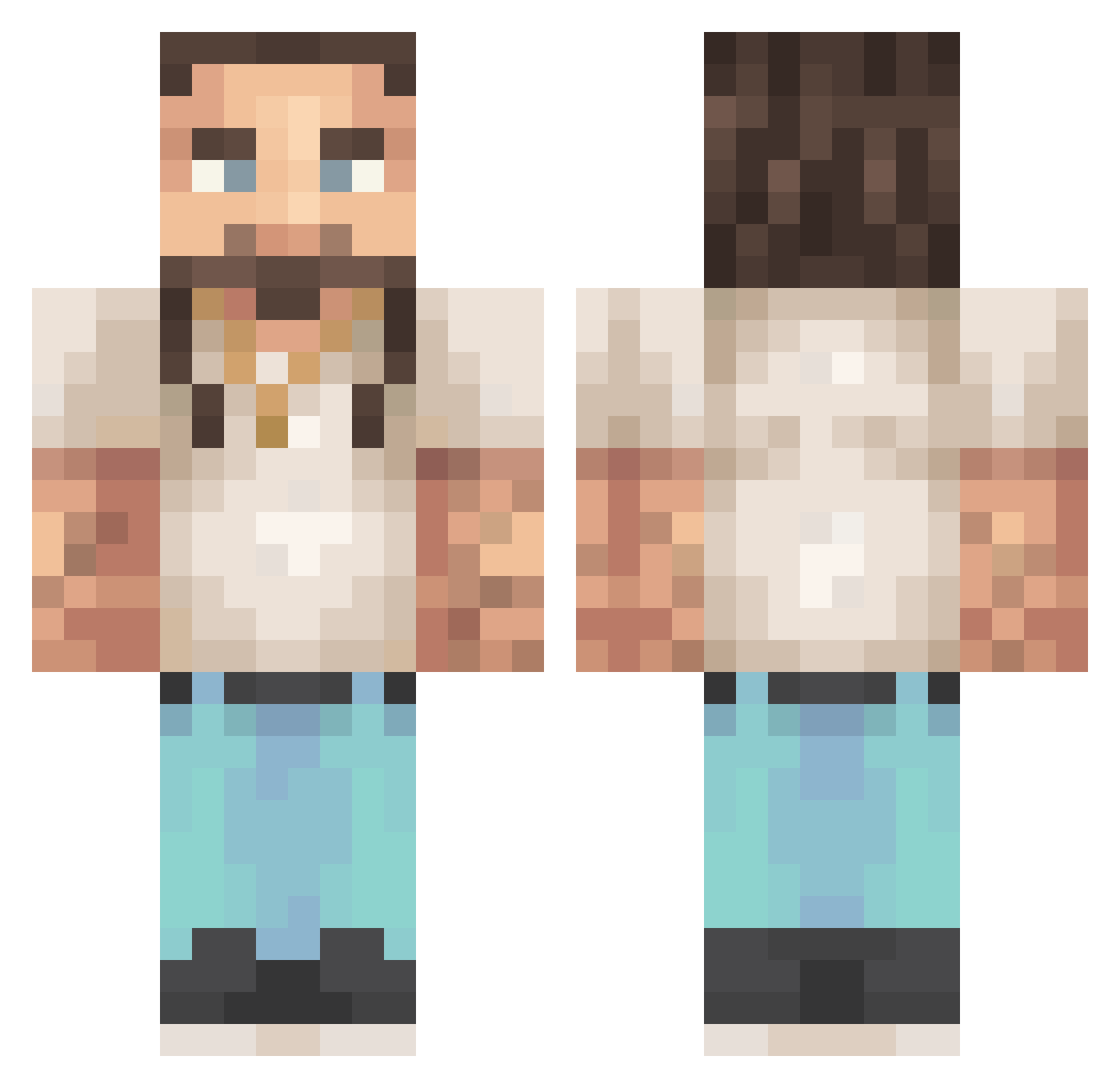 alperenfly Minecraft skin, front and back view