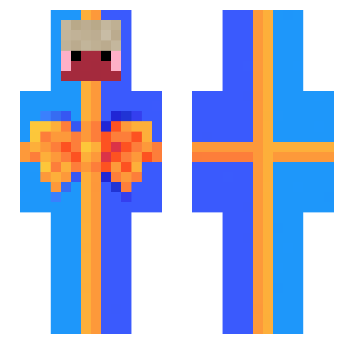 spillyourcoffee Minecraft skin, front and back view