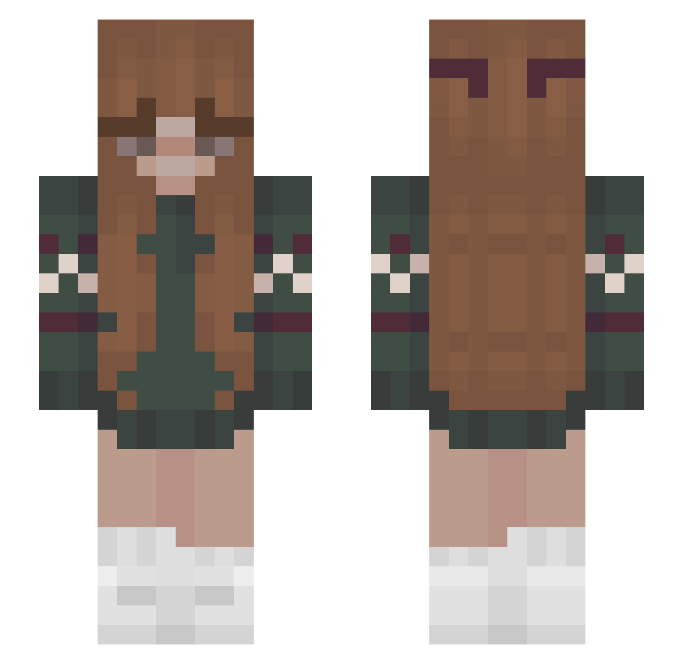 short_jesus Minecraft skin, front and back view