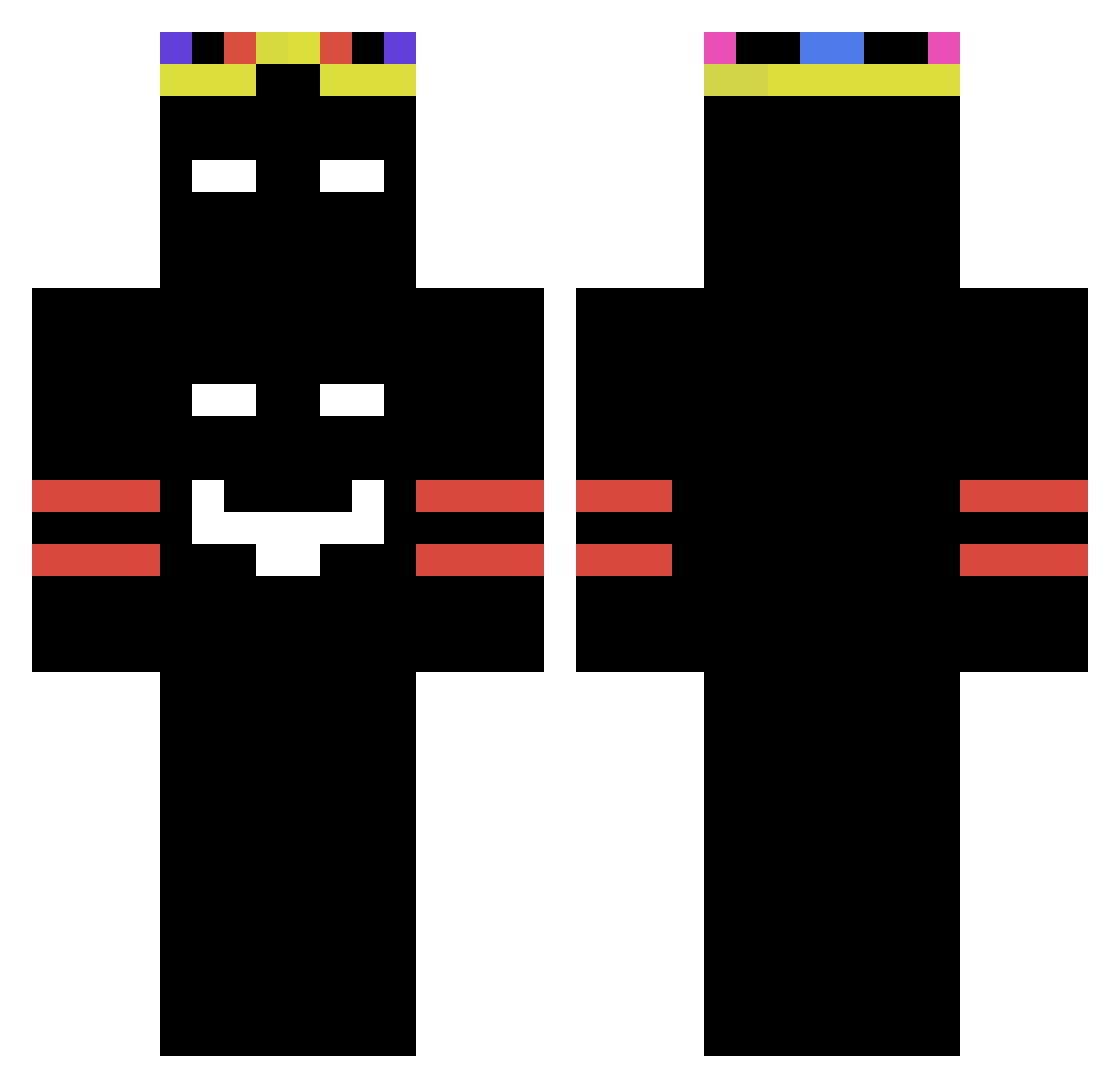 WojtekDWs7 Minecraft skin, front and back view