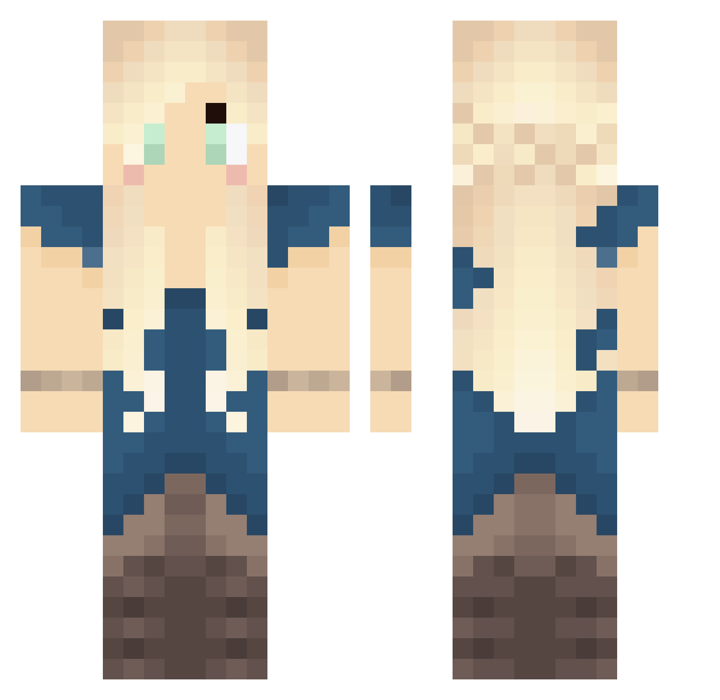 Faiz_s Minecraft skin, front and back view