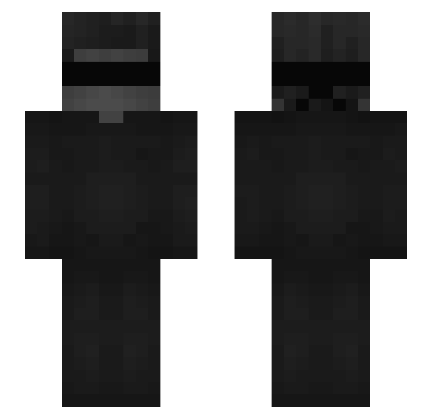 ykju Minecraft skin, front and back view