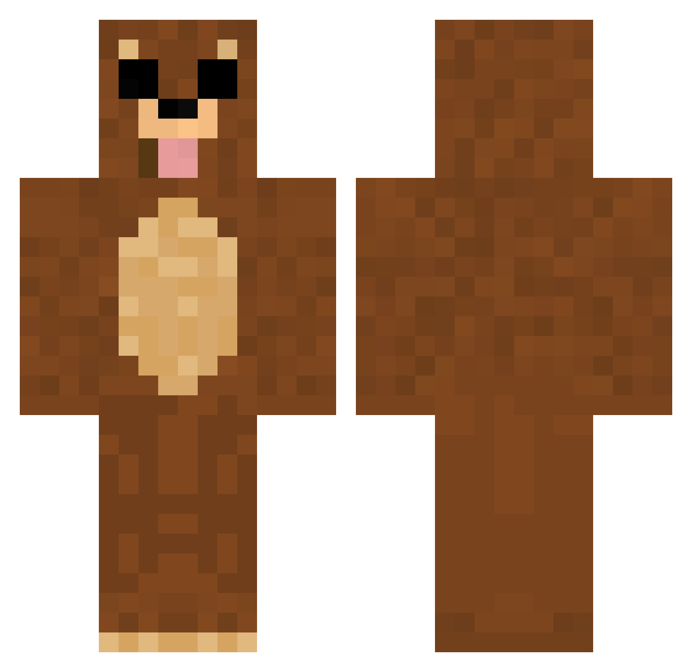 zipy27 Minecraft skin, front and back view