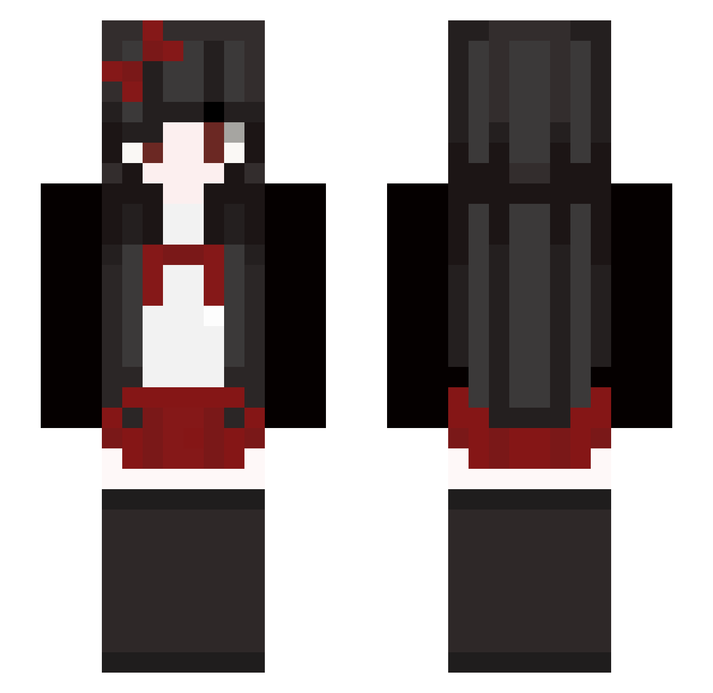 Systemise Minecraft skin, front and back view